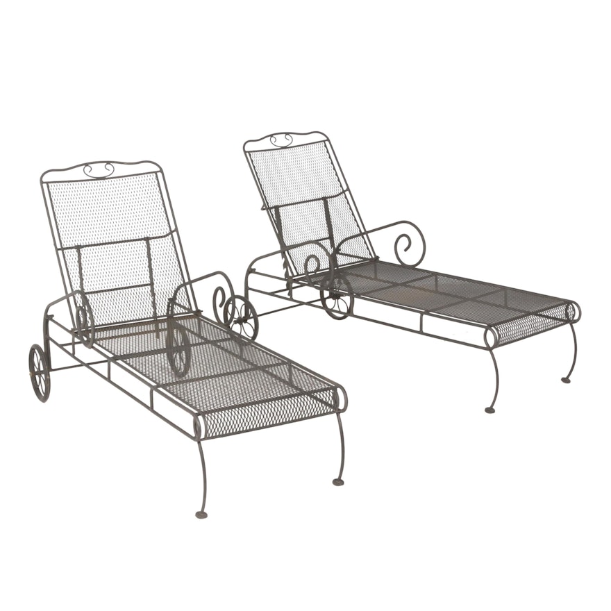 Bent Metal Patio Lounge Chairs