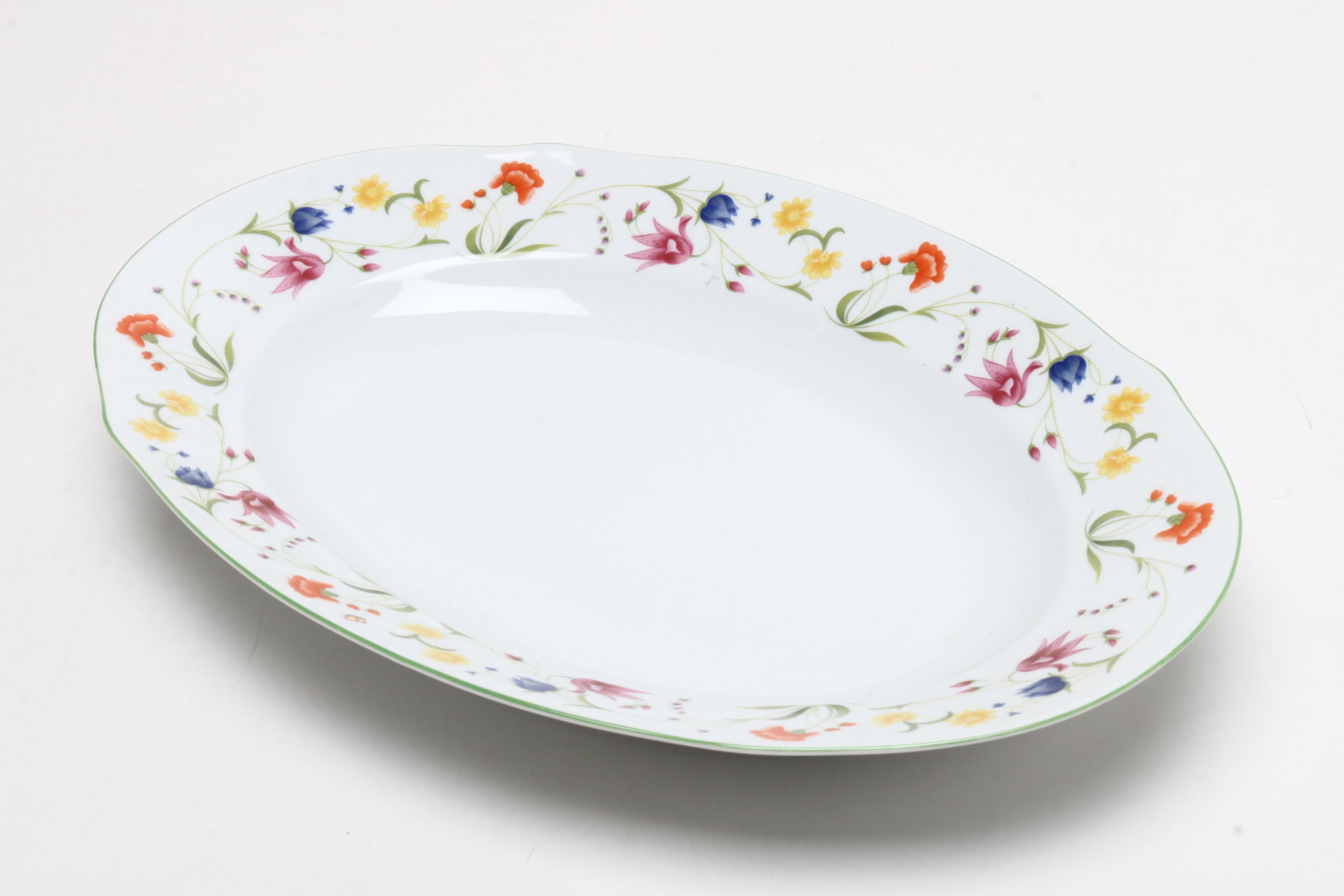 Denby "Tea Party" Floral China Dinnerware, Mid to Late 20th Century