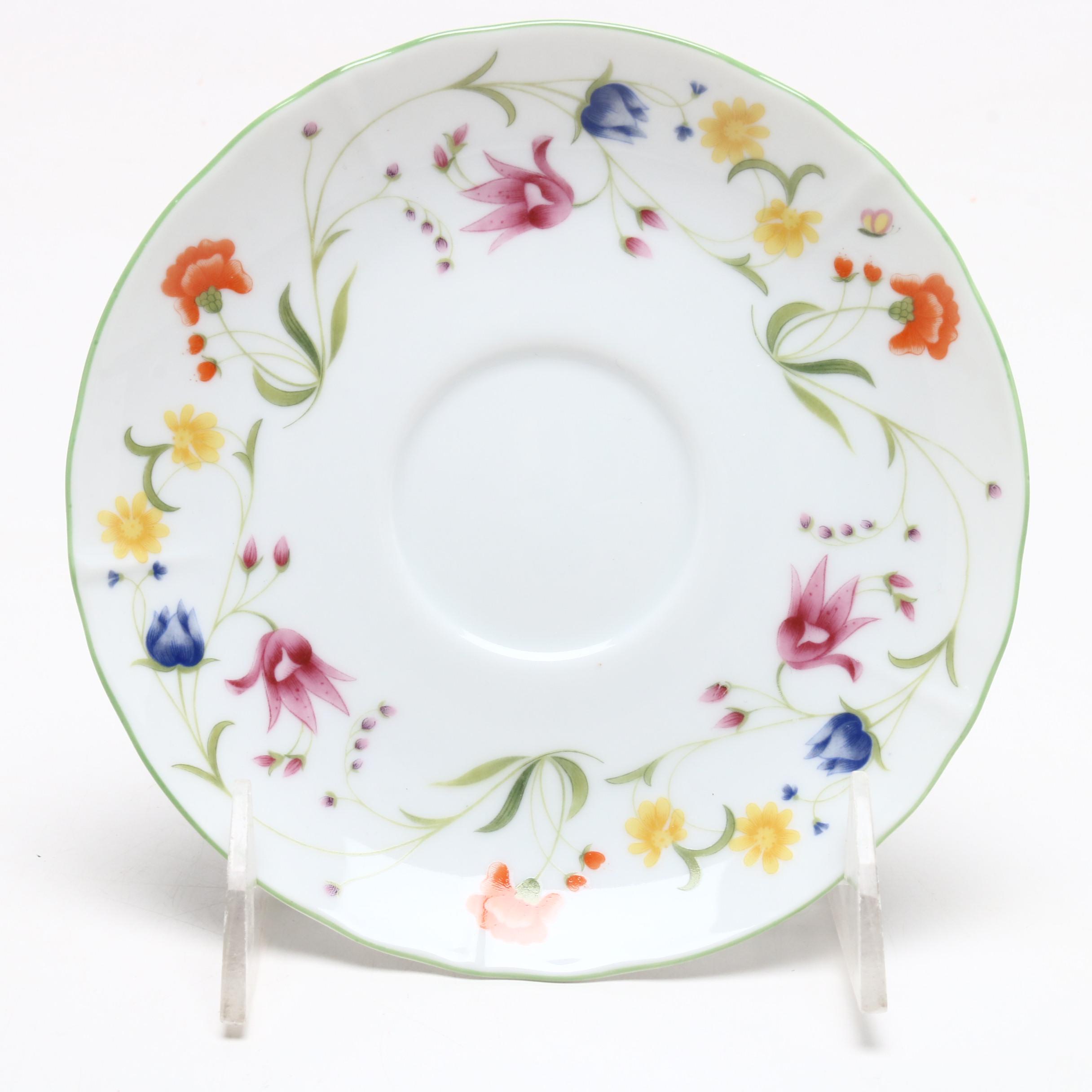 Denby "Tea Party" Floral China Dinnerware, Mid to Late 20th Century