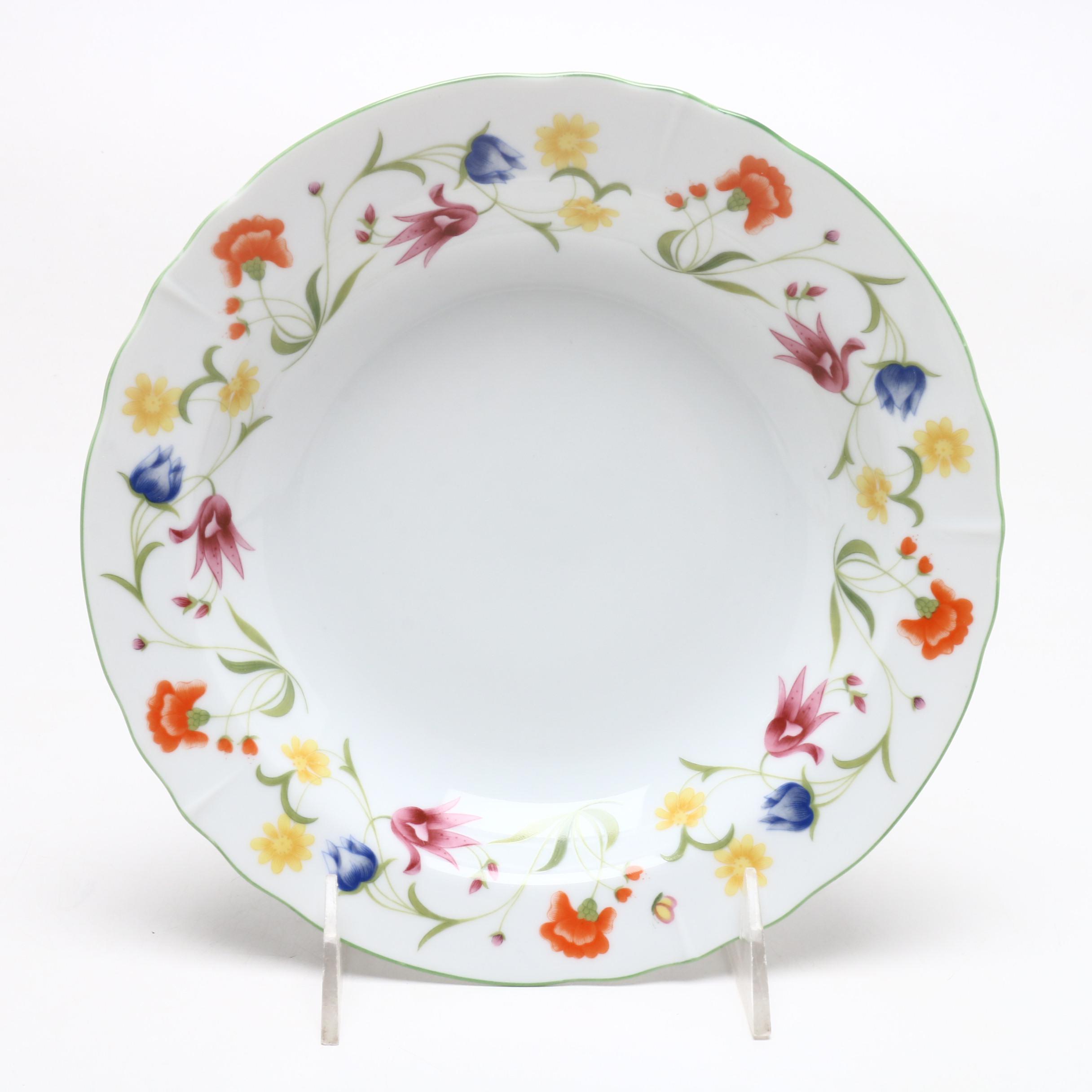 Denby "Tea Party" Floral China Dinnerware, Mid to Late 20th Century