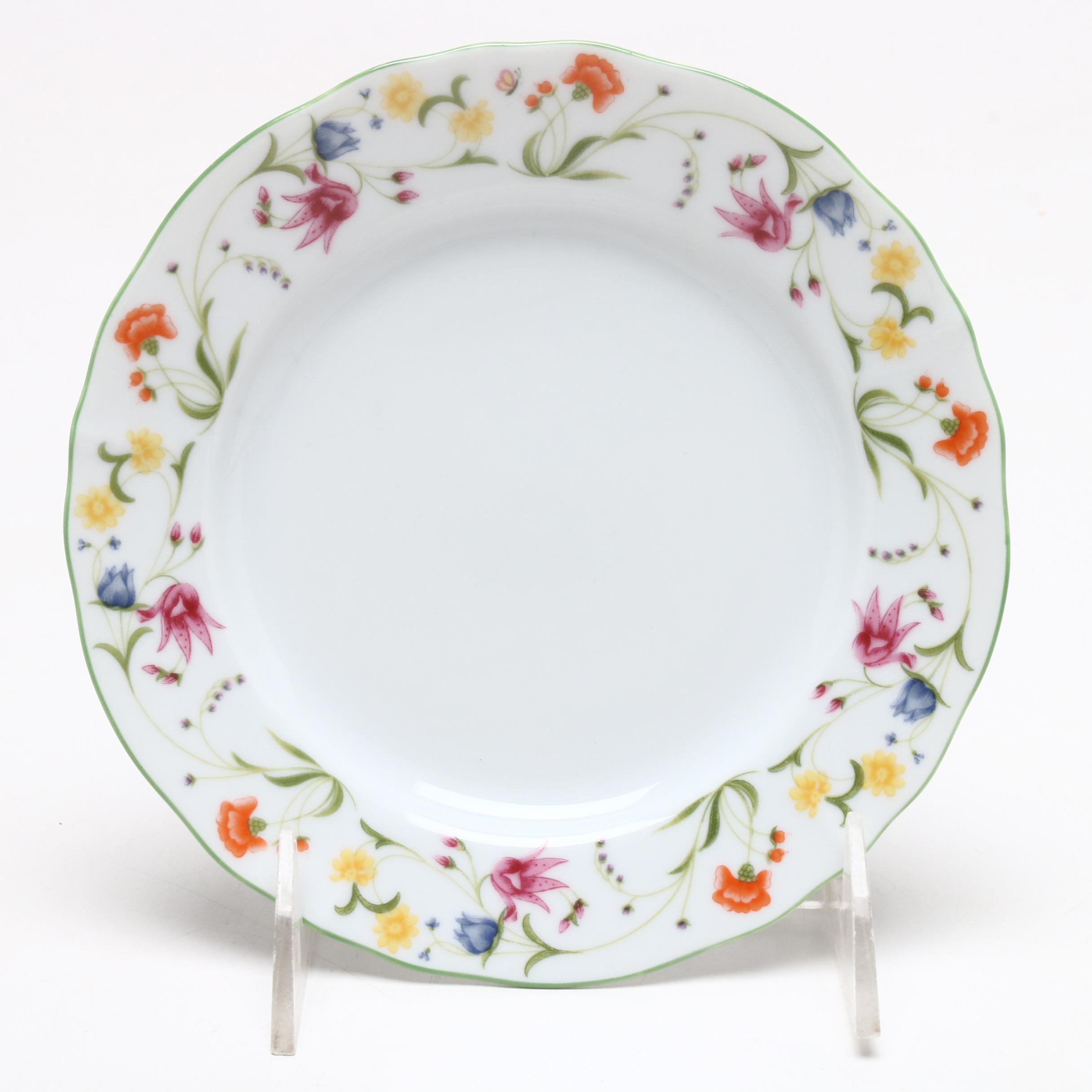 Denby "Tea Party" Floral China Dinnerware, Mid to Late 20th Century
