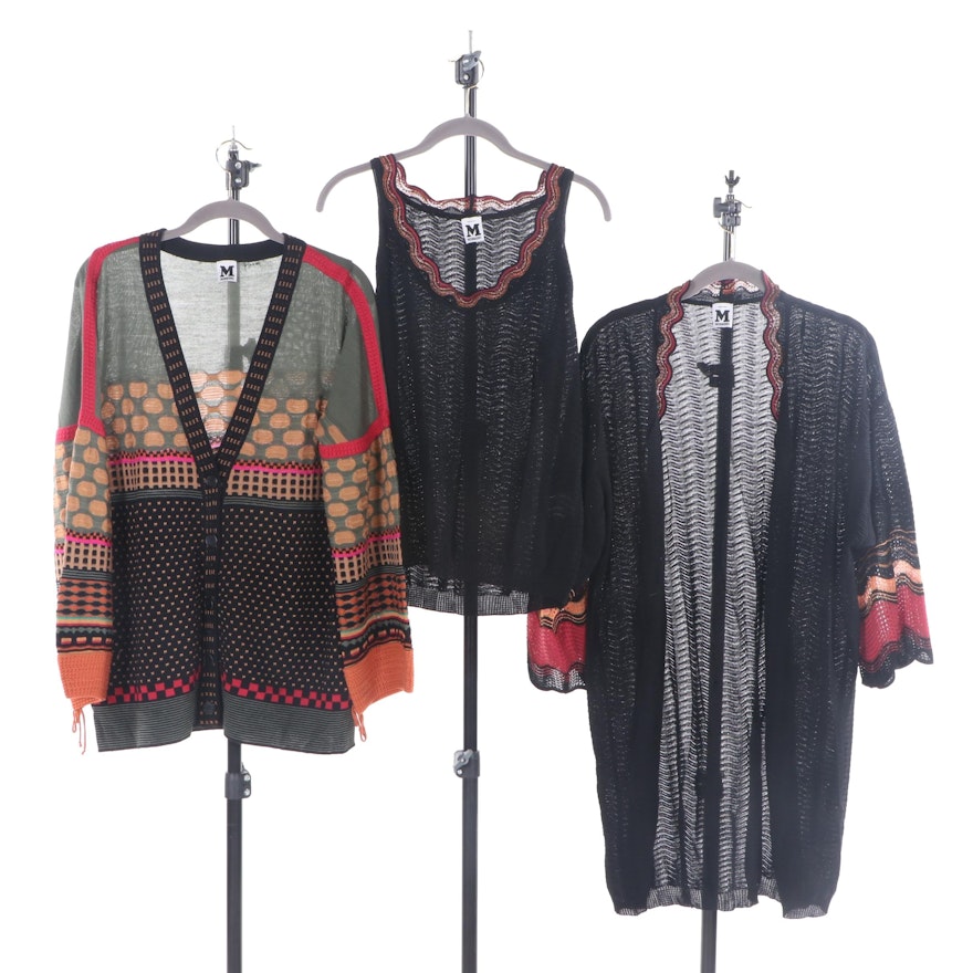 Missoni Wool Blend Knit Cardigans and Sleeveless Top