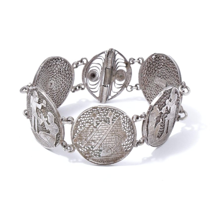Egyptian Sterling Silver Bracelet
