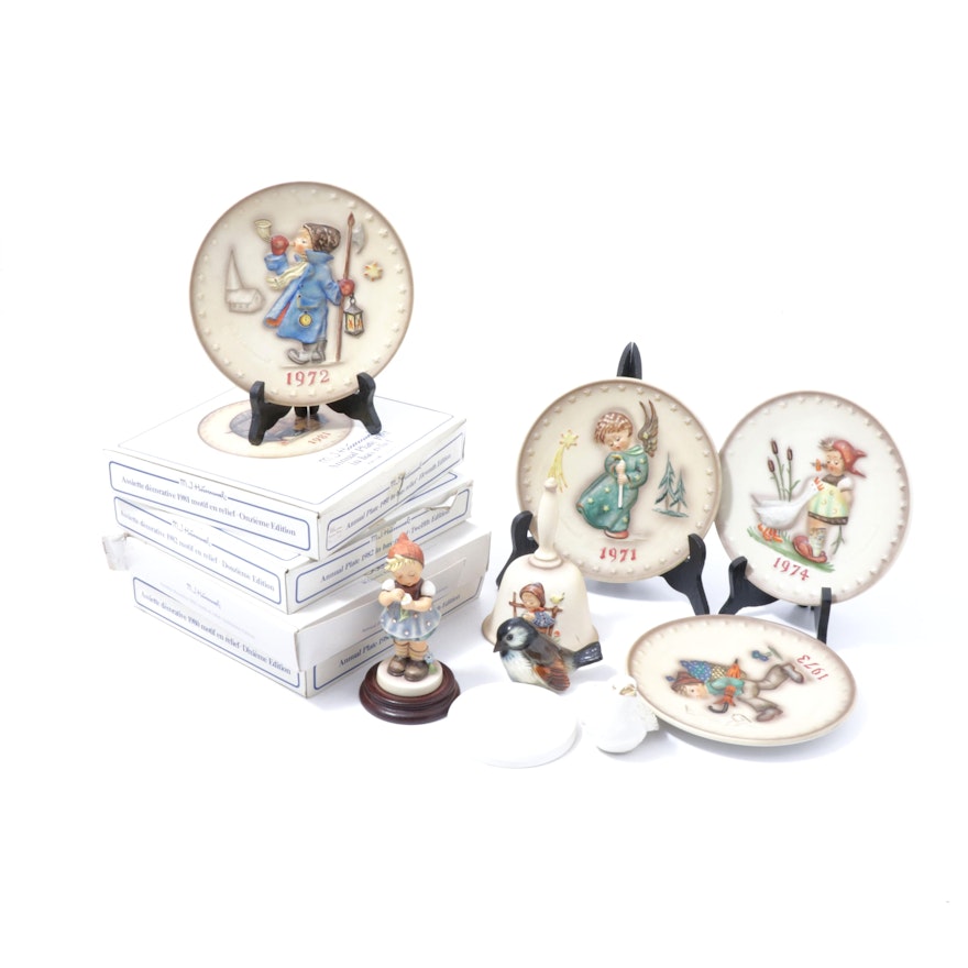 Goebel Hummel Ceramic Collector Plates, Figurines and Bells, Vintage