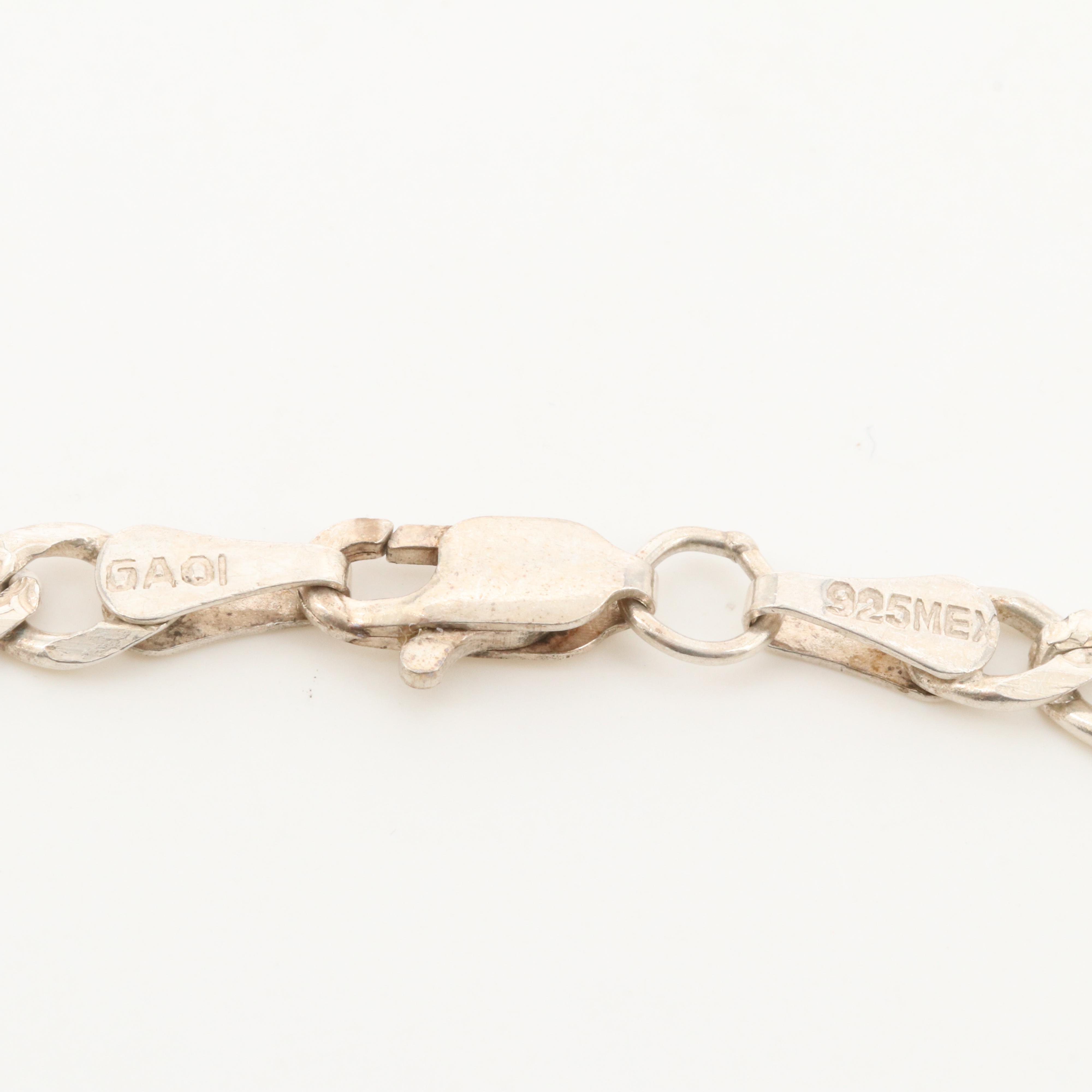 Mexican Sterling Silver Figaro Chain