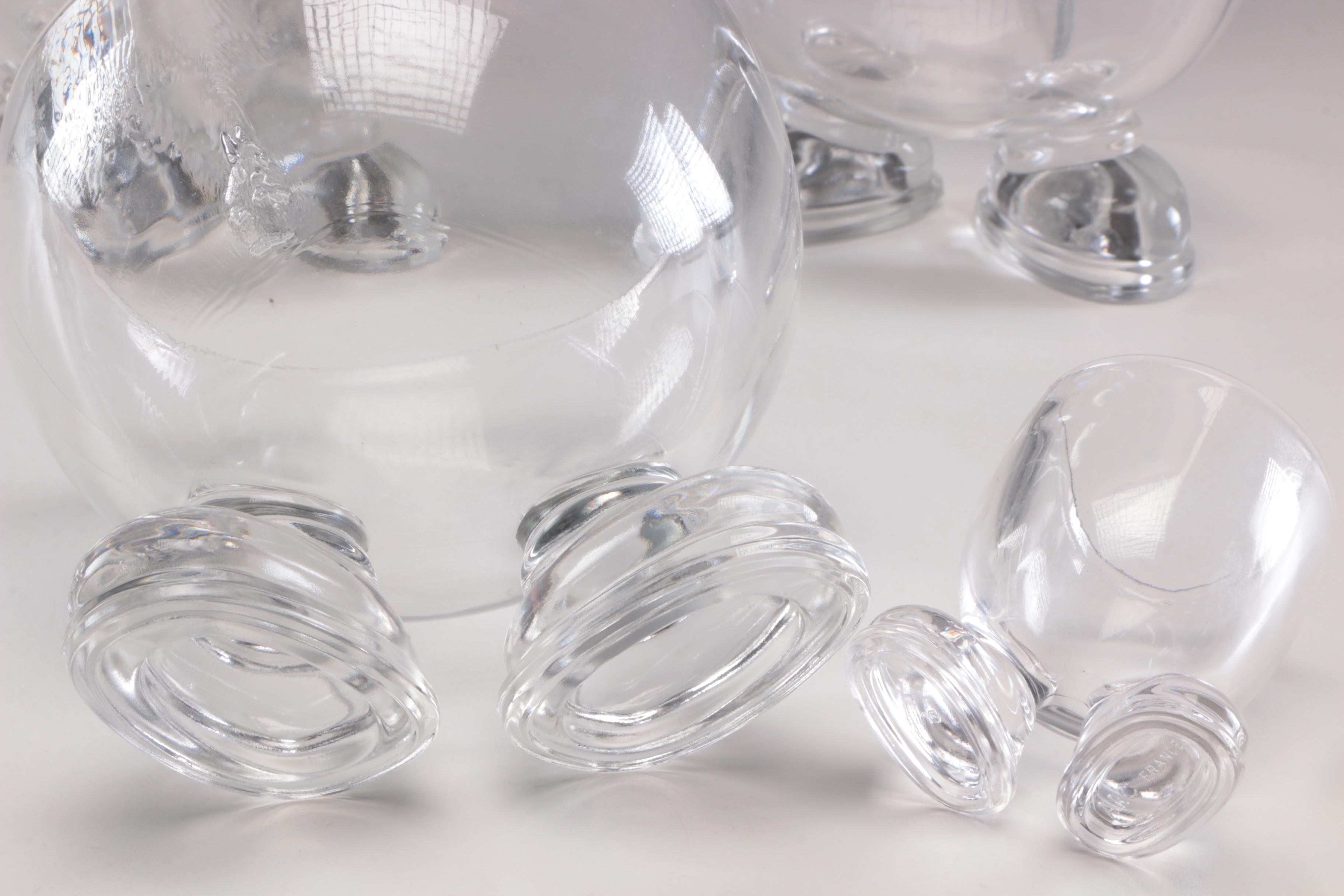 Arc International Glass Cereal Bowls and Egg Cups with Feet