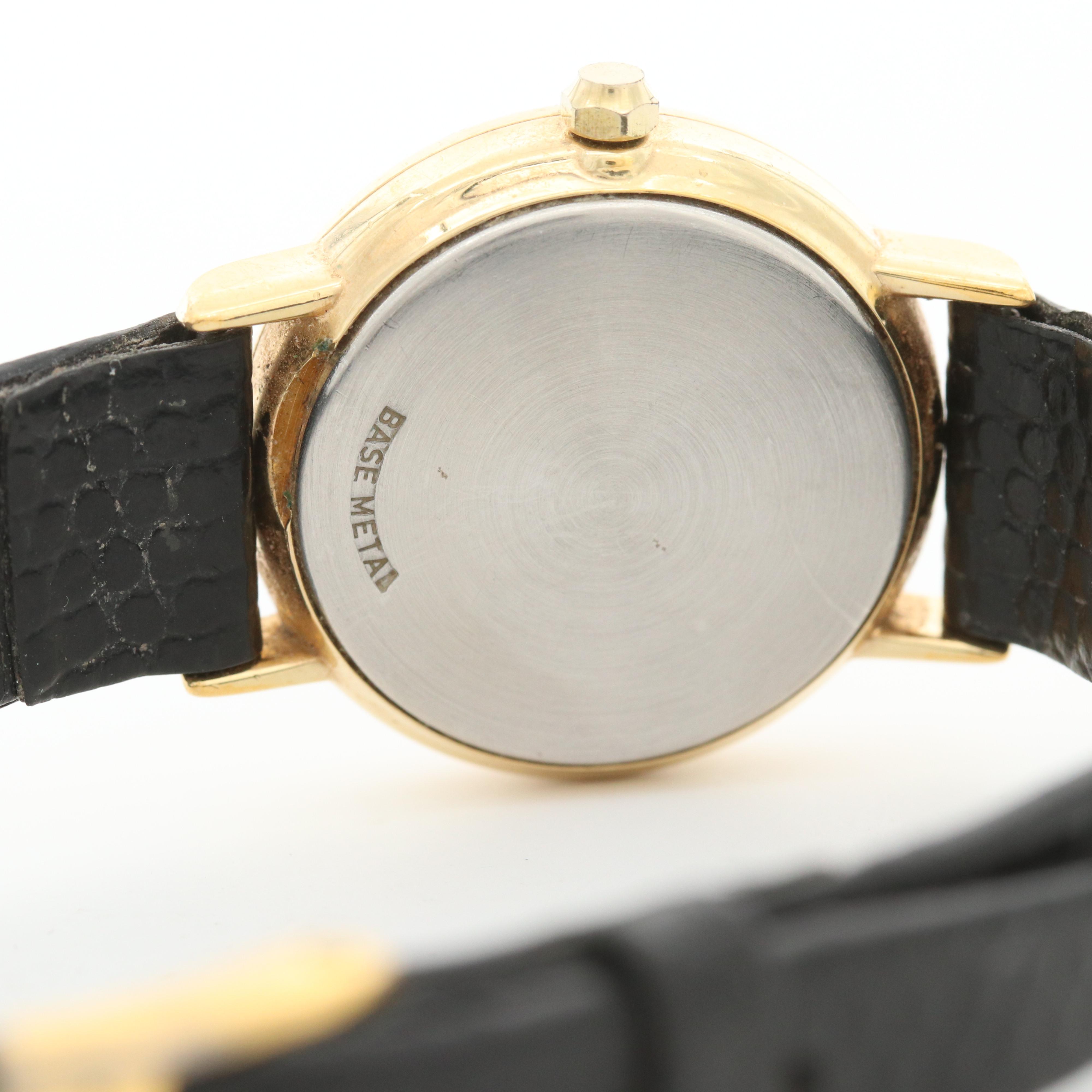 Wittnauer Yellow Tone Quartz Watch With Diamond