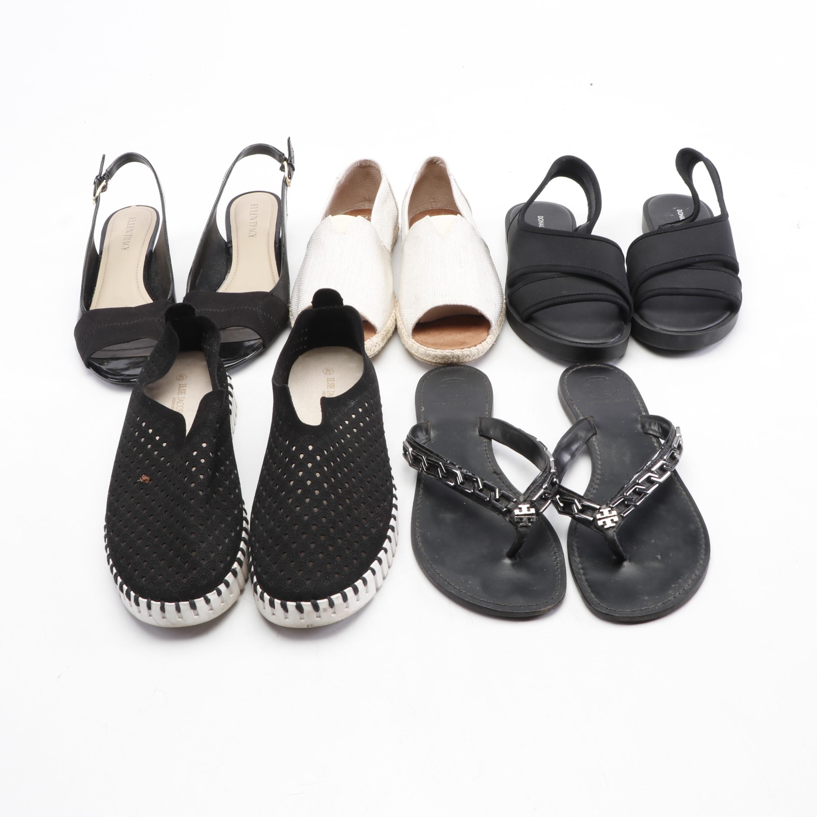 Tory Burch, Ilse Jacobsen, Toms, Donald J Pliner and Ellen Tracy Shoes