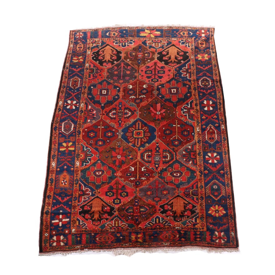 Hand-Knotted Bakhtiari Wool Room Sized Rug