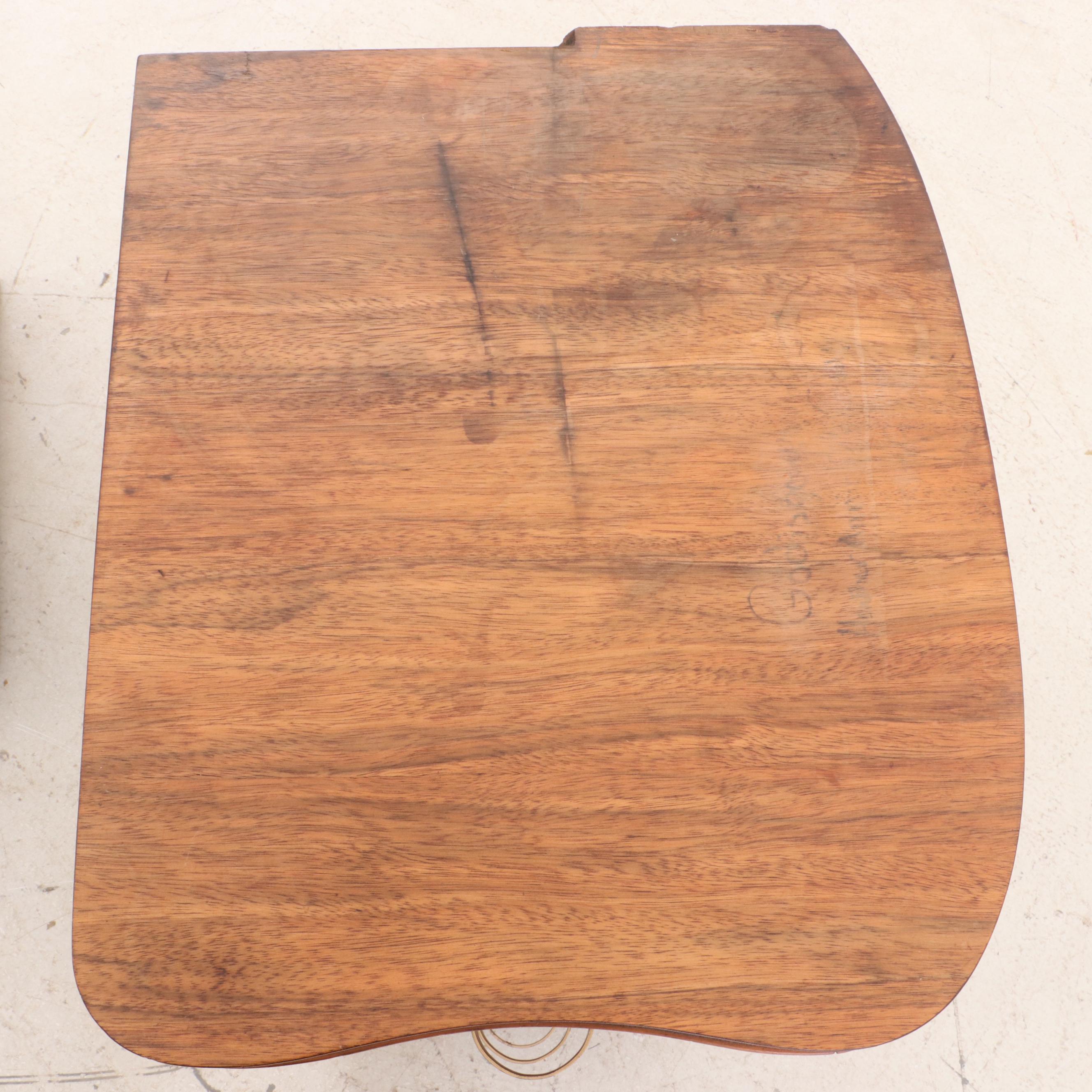 Burled Wood Veneer Chest of Drawers, Mid Century Modern