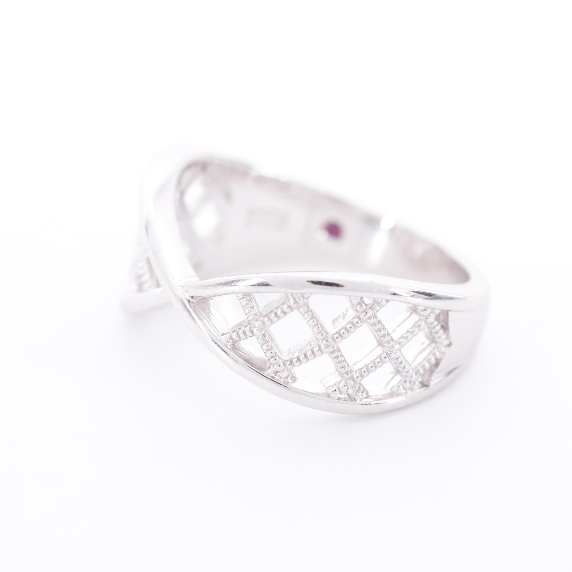 Elle™ Sterling Silver Ring with Hidden Ruby