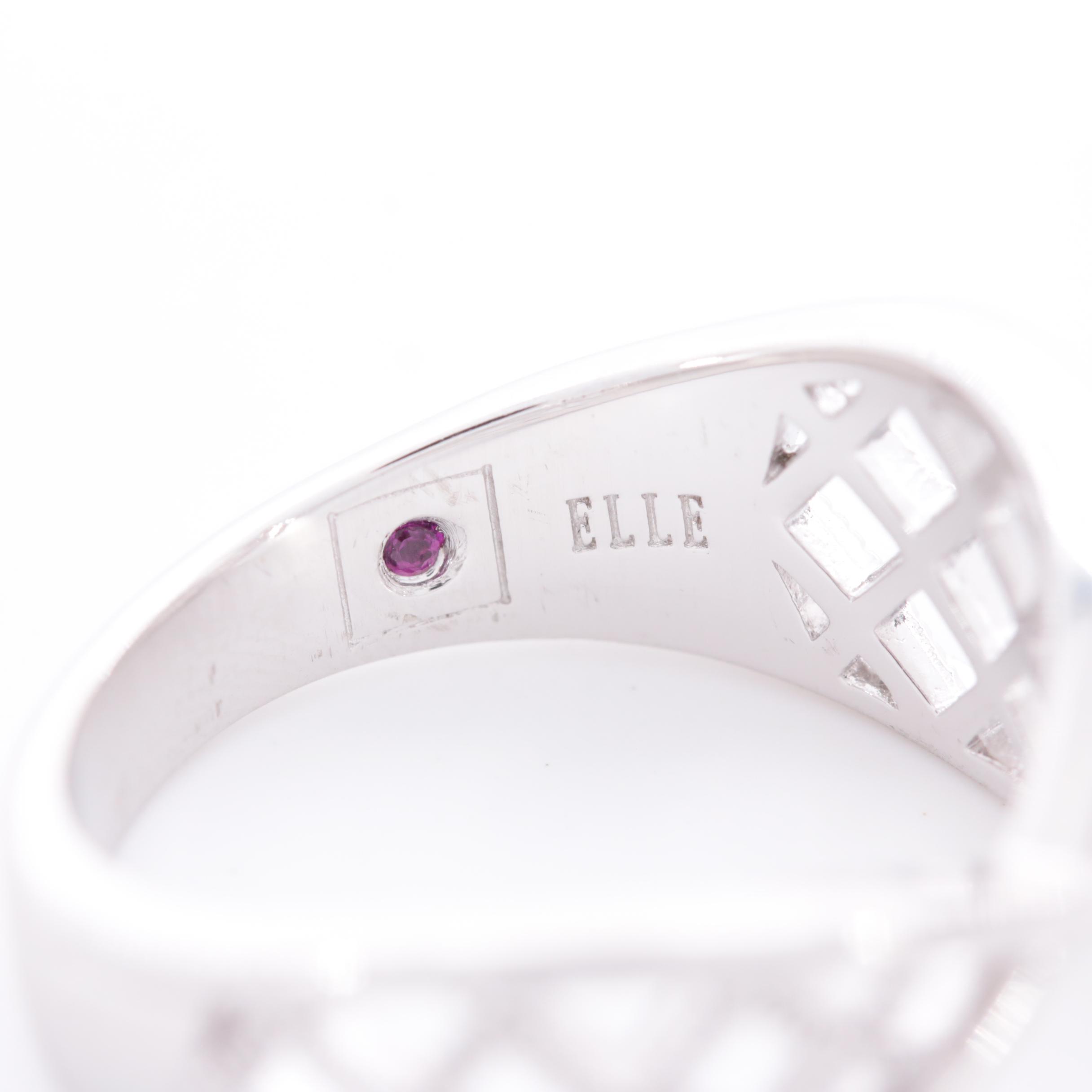 Elle™ Sterling Silver Ring with Hidden Ruby