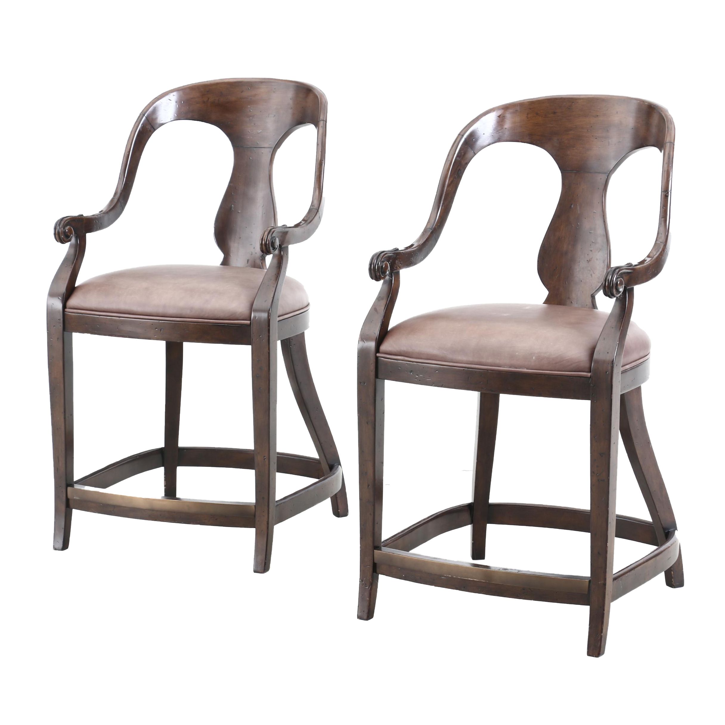 Pair of Artistica by Winny Furniture Wooden Barstools EBTH