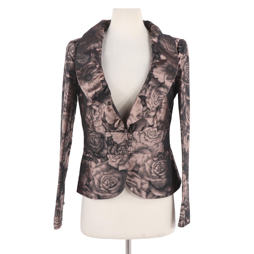 Armani Collezioni Floral Print Suit Jacket