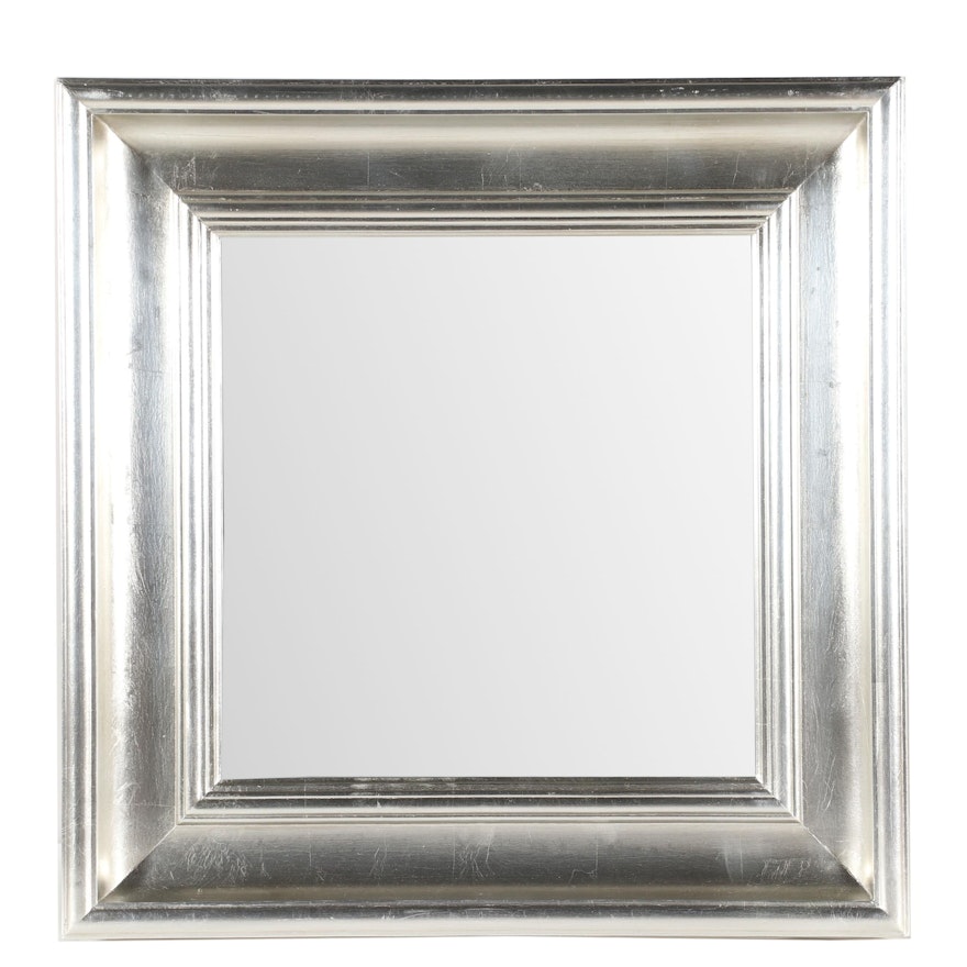 Contemporary "Washington Square" Mirror with Silver Gilt Finish