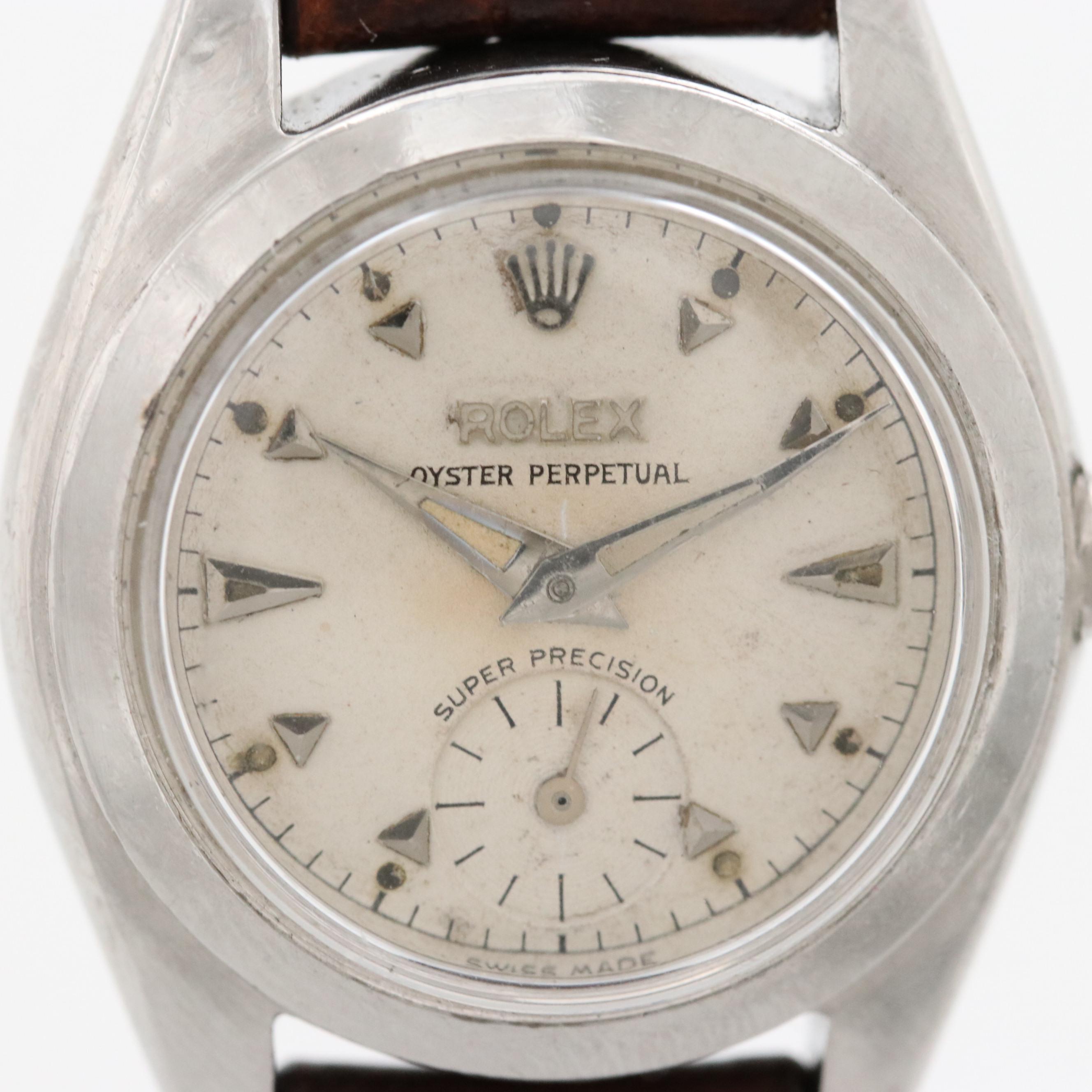 Vintage Rolex Oyster Perpetual Bubble Back Automatic Watch, 1952