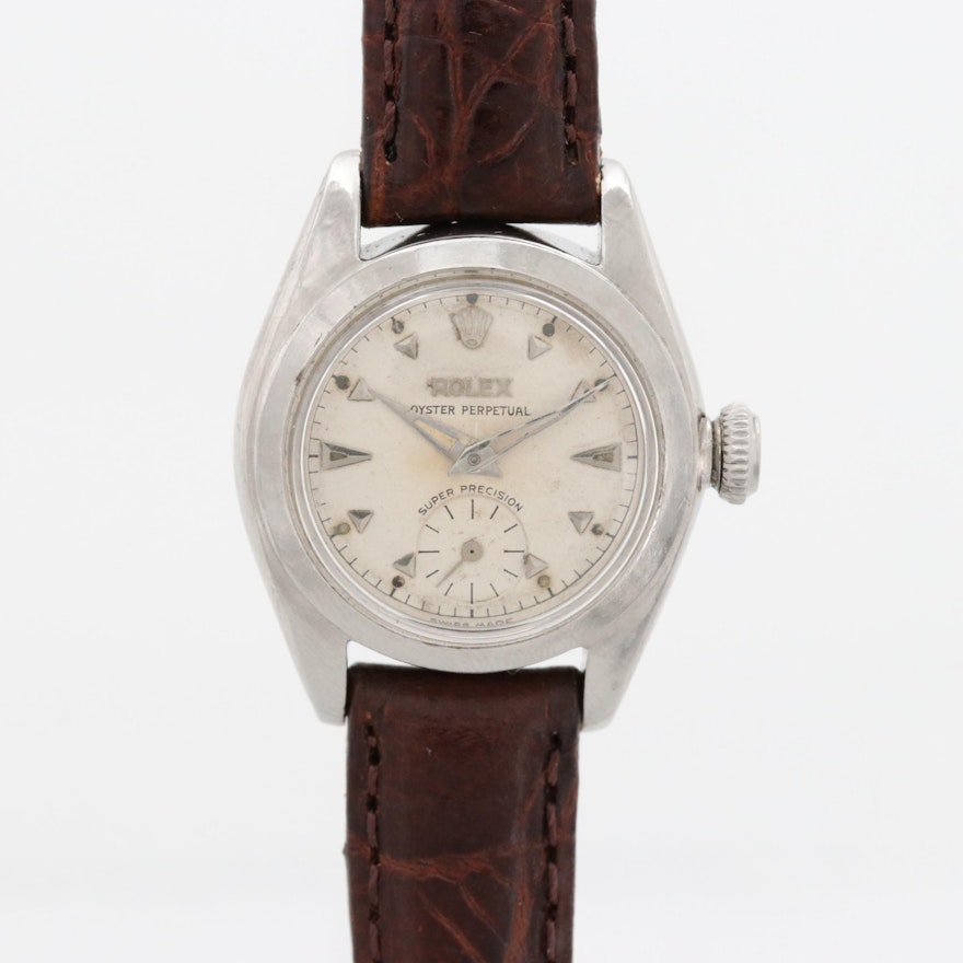 Vintage Rolex Oyster Perpetual Bubble Back Automatic Wristwatch, 1952