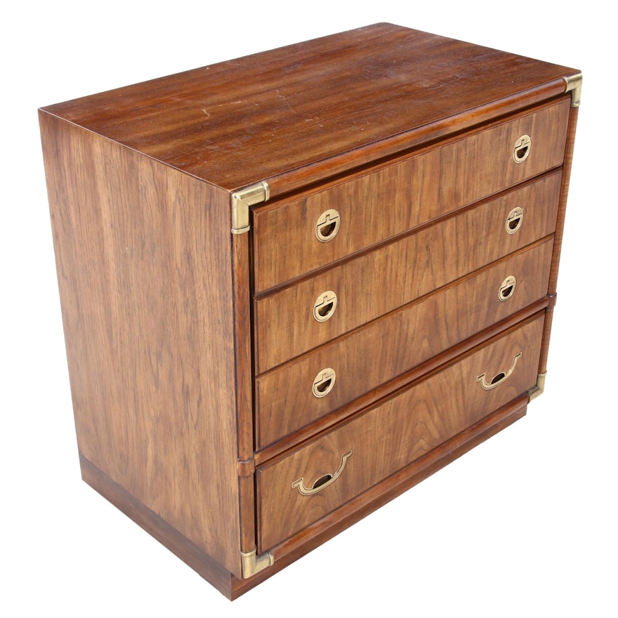 Drexel "Accolade" Campaign Style Pecan Dresser, Late 20th Century