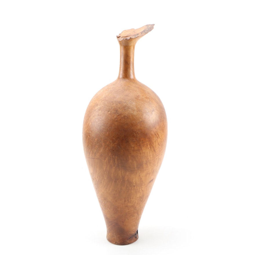 Bruce Bernson Turned Burl Wood Vase, 1991