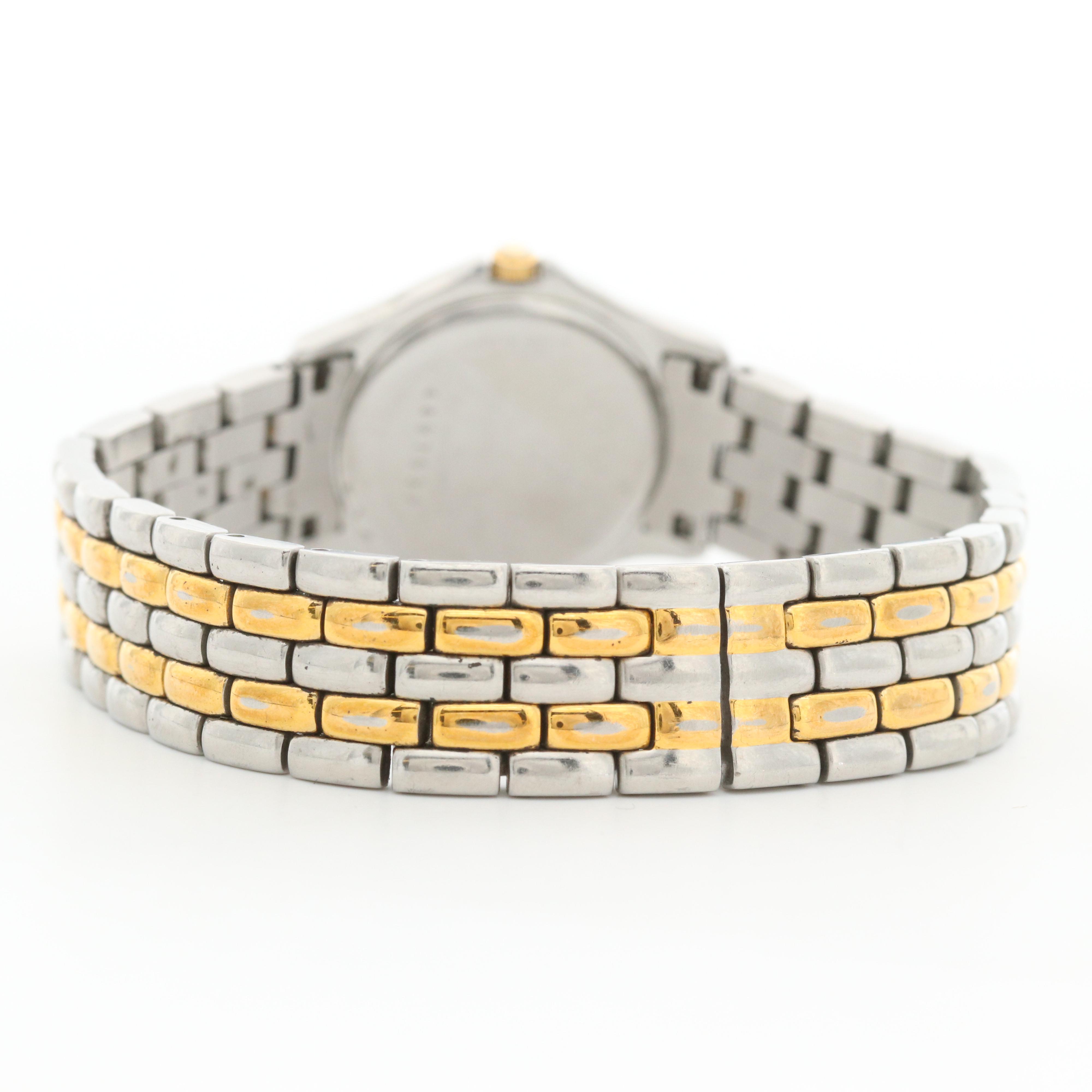 Movado Two Tone Diamond Bezel Watch