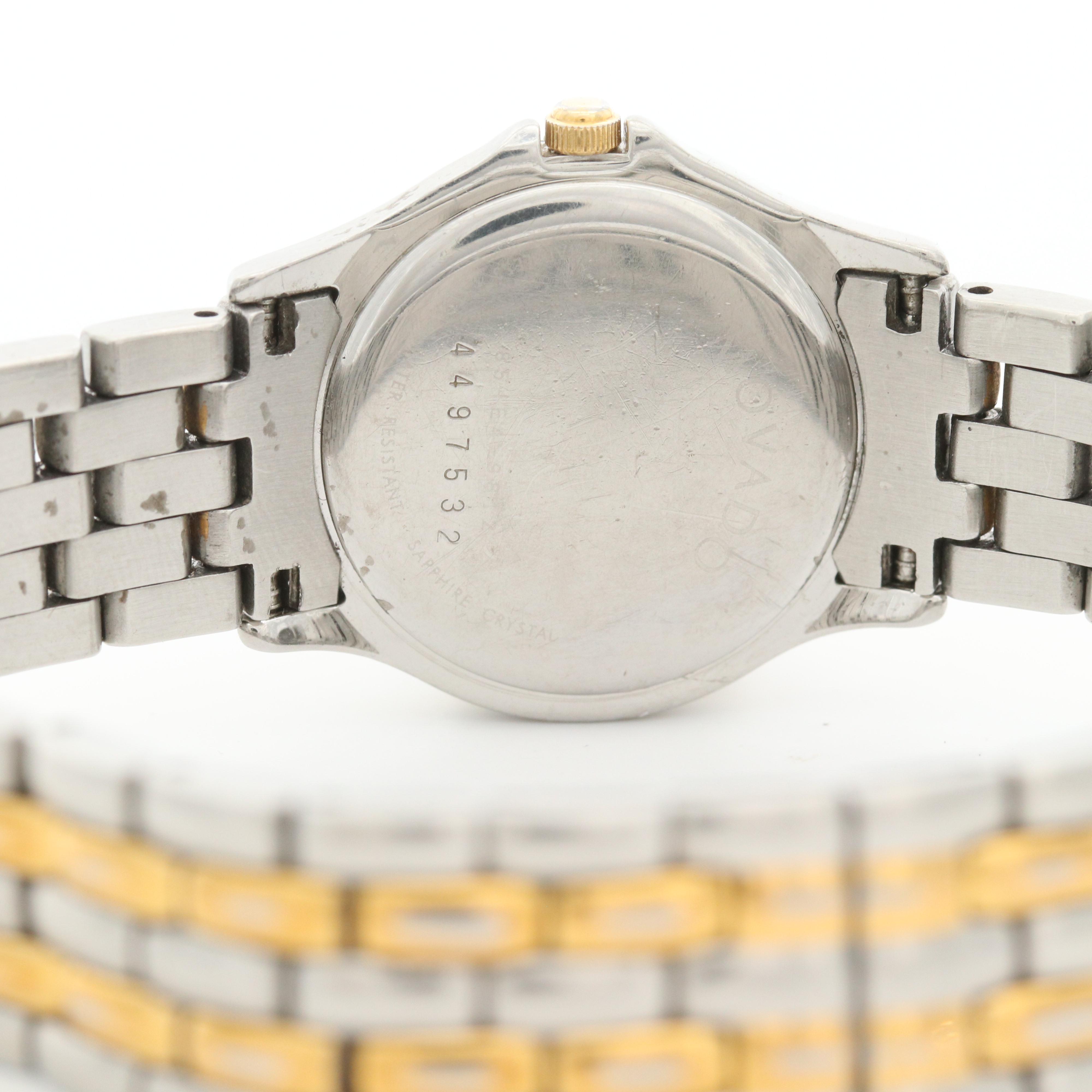 Movado Two Tone Diamond Bezel Watch