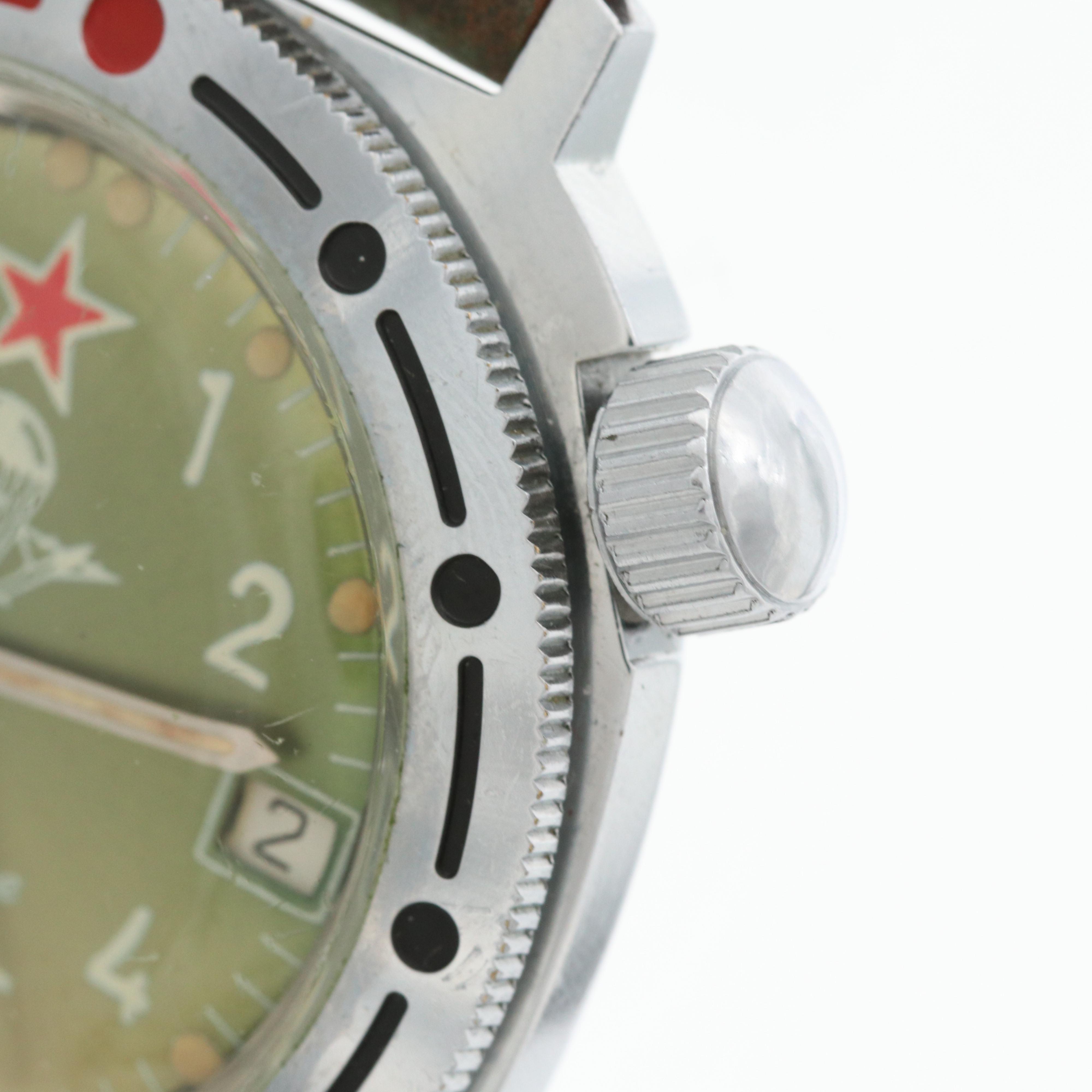 Vostok Amphibia Komandirskie Soviet Military Stainless Steel Watch