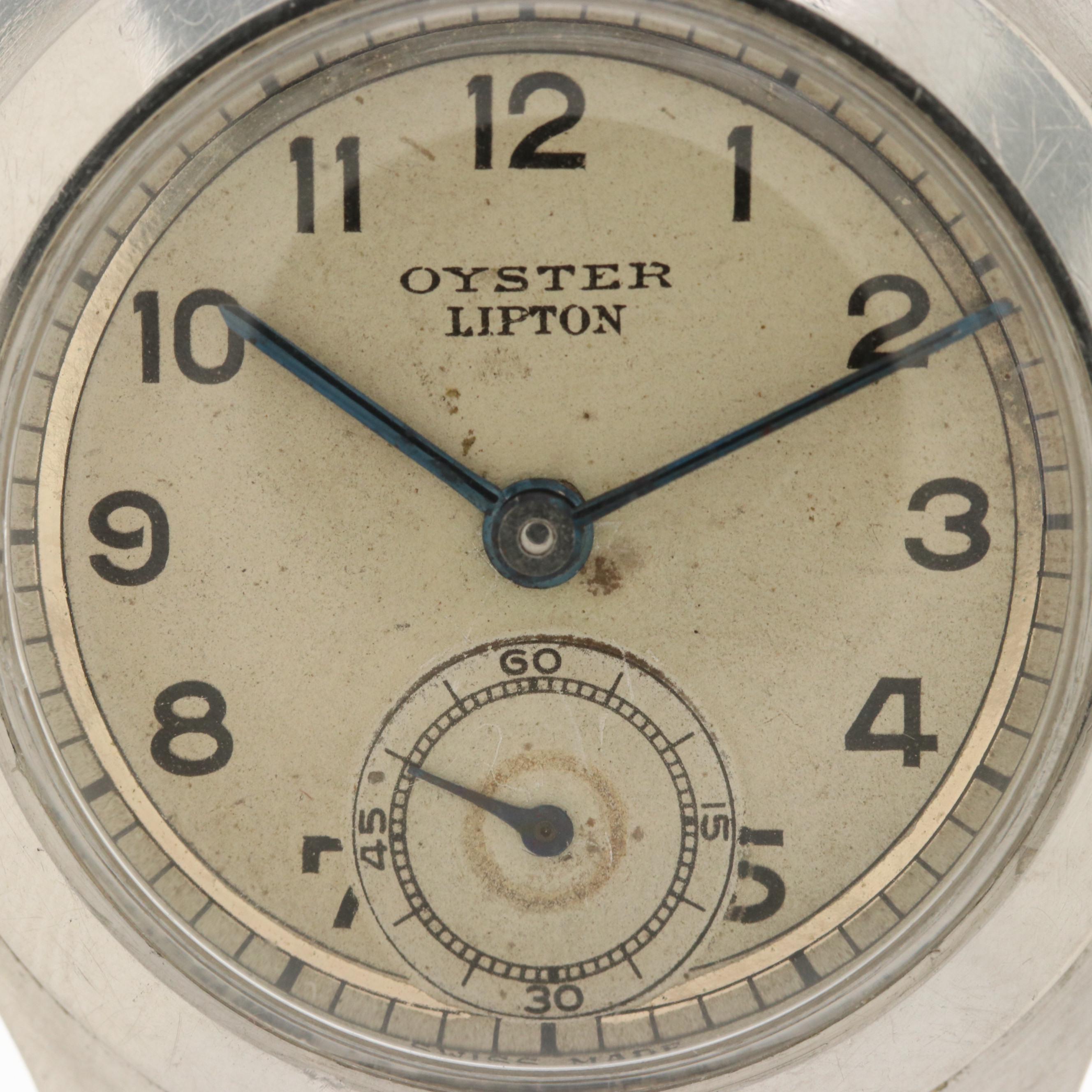 Vintage Rolex Oyster Lipton Stainless Steel Watch, Circa 1940