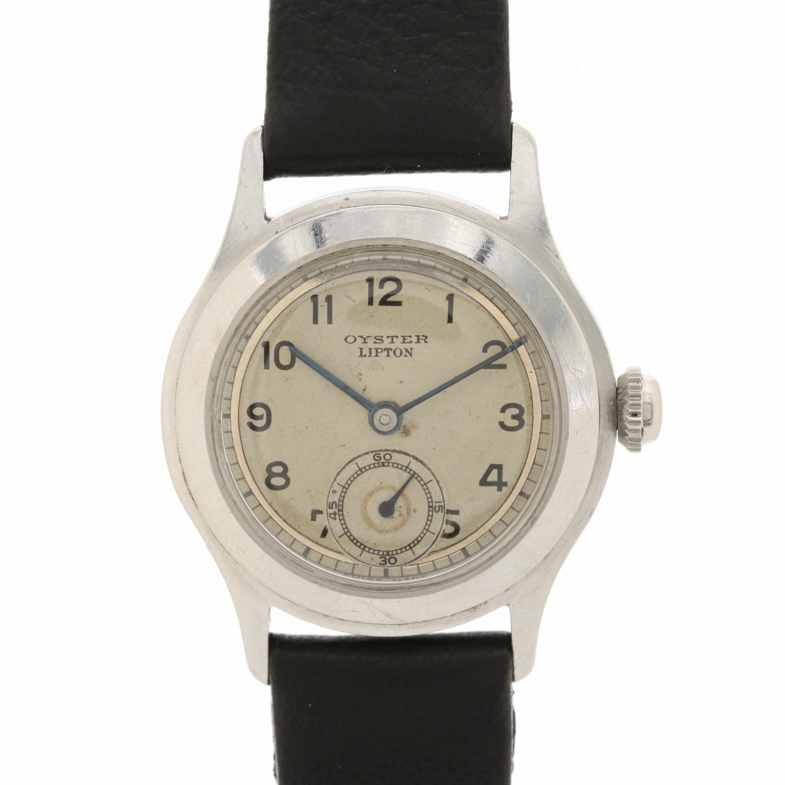 Vintage Rolex Oyster Lipton Stainless Steel Watch, Circa 1940