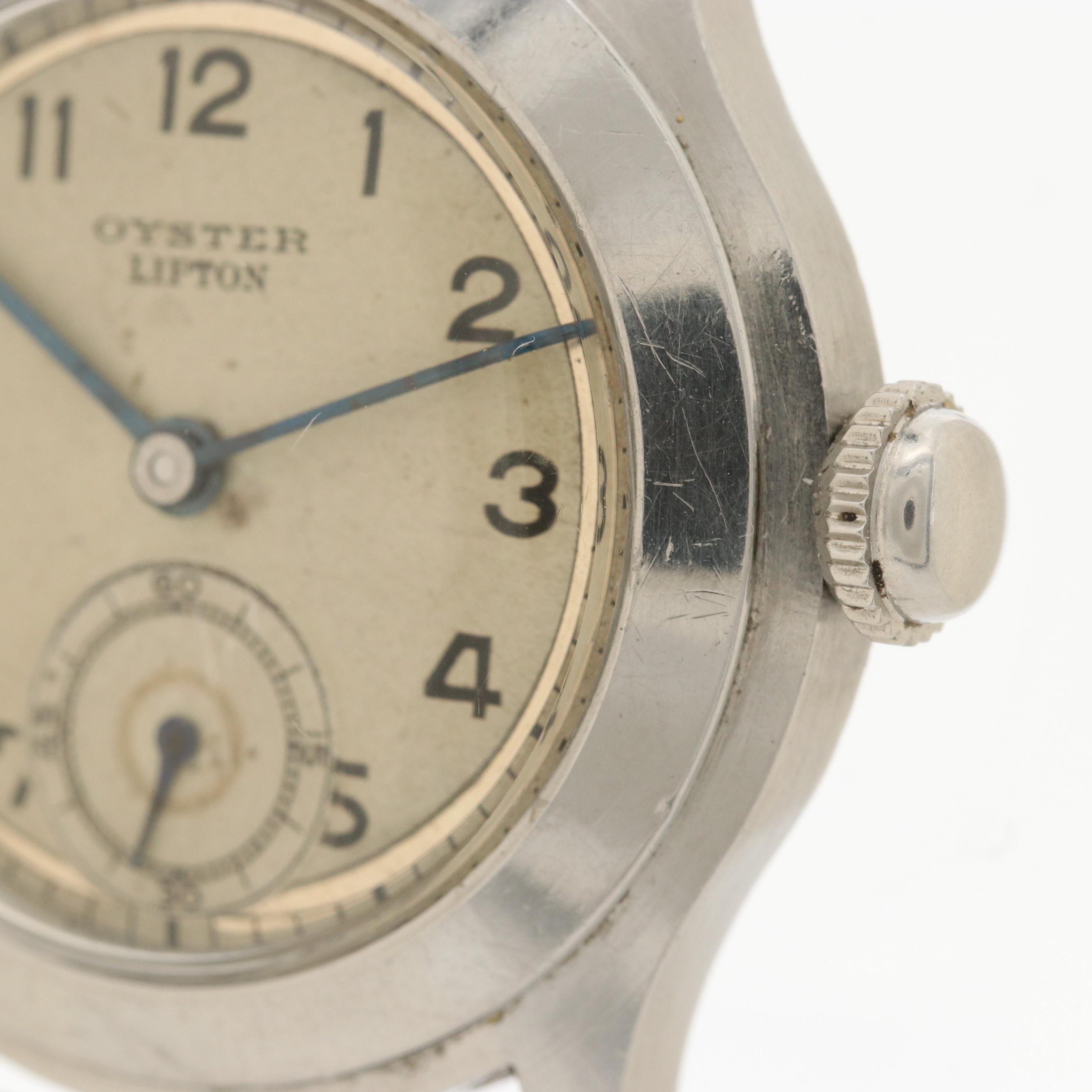 Vintage Rolex Oyster Lipton Stainless Steel Watch, Circa 1940