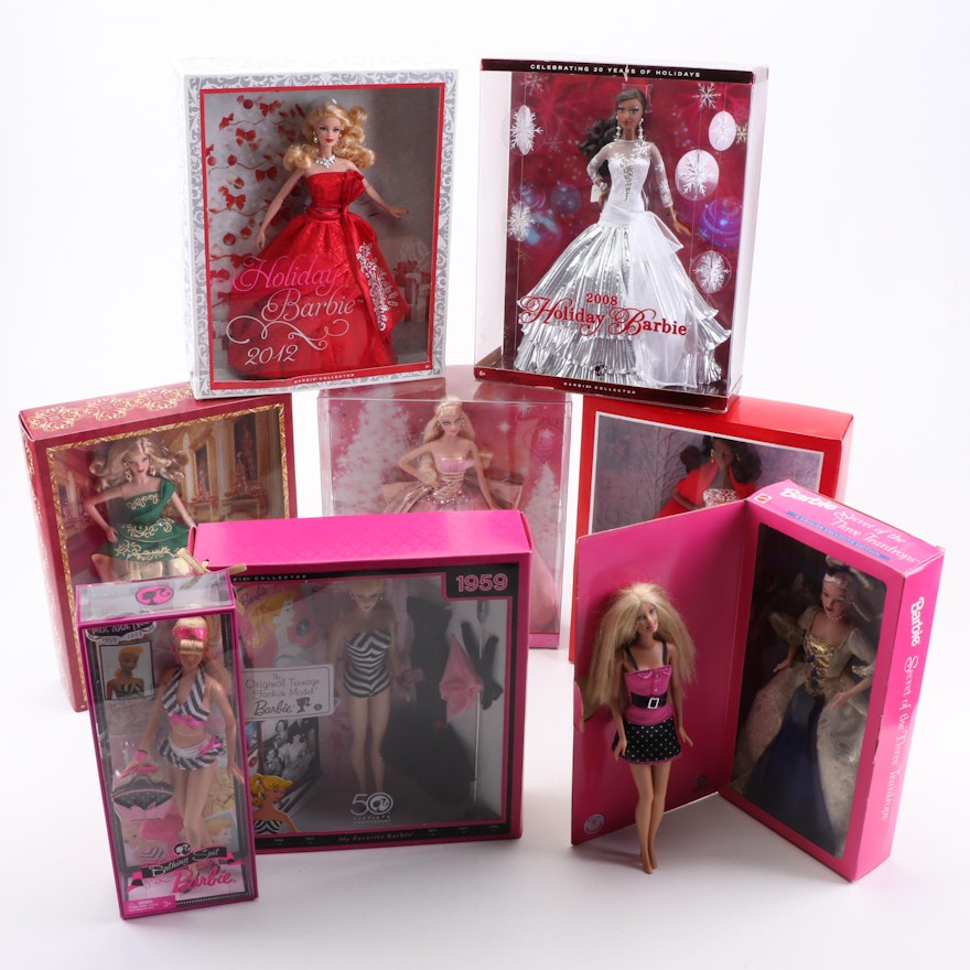 Barbie Doll Assortment Featuring "Holiday Barbie" and More