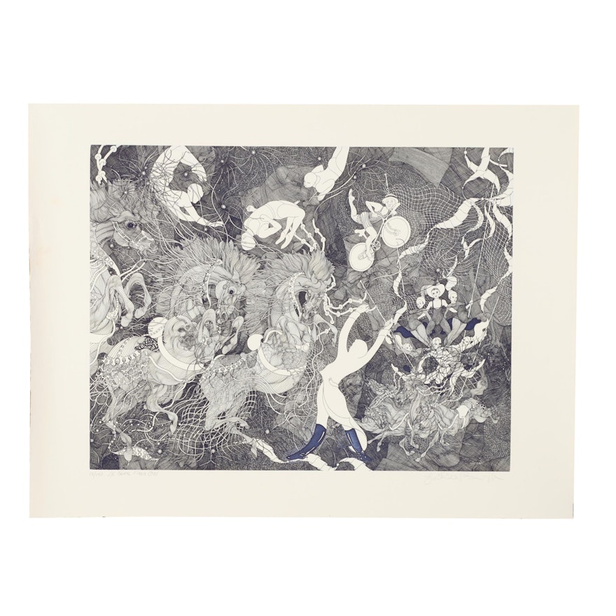 Guillaume Azoulay Etching "Le Grand Cirque"