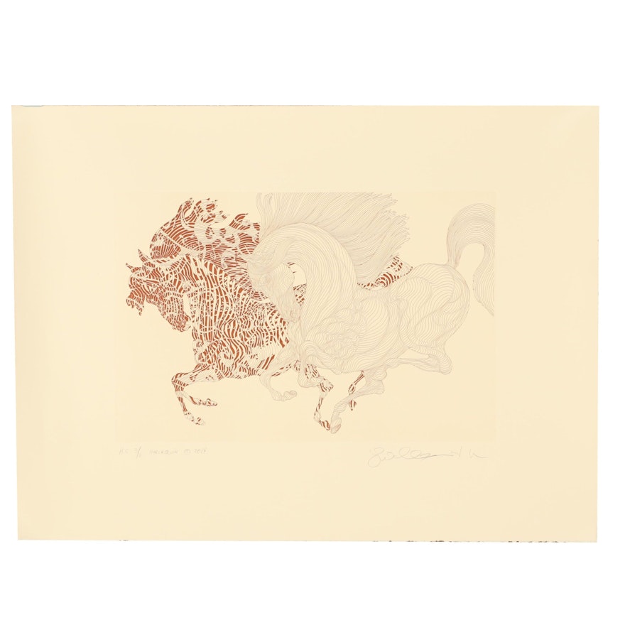 Guillaume Azoulay "Harlequin" Etching