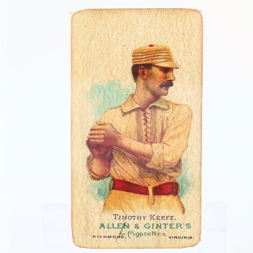 1888 N28 Allen & Ginter Tobacco Card of Timothy Keefe, Baseball Hall of Famer