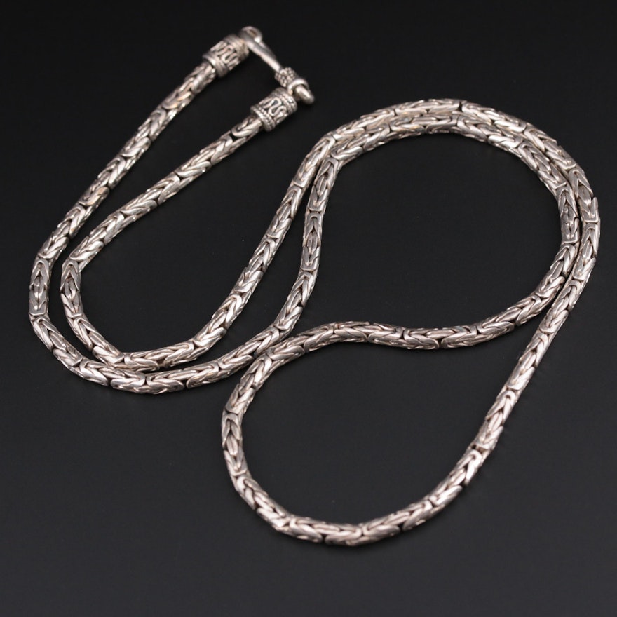 Sterling Silver Byzantine Chain Necklace