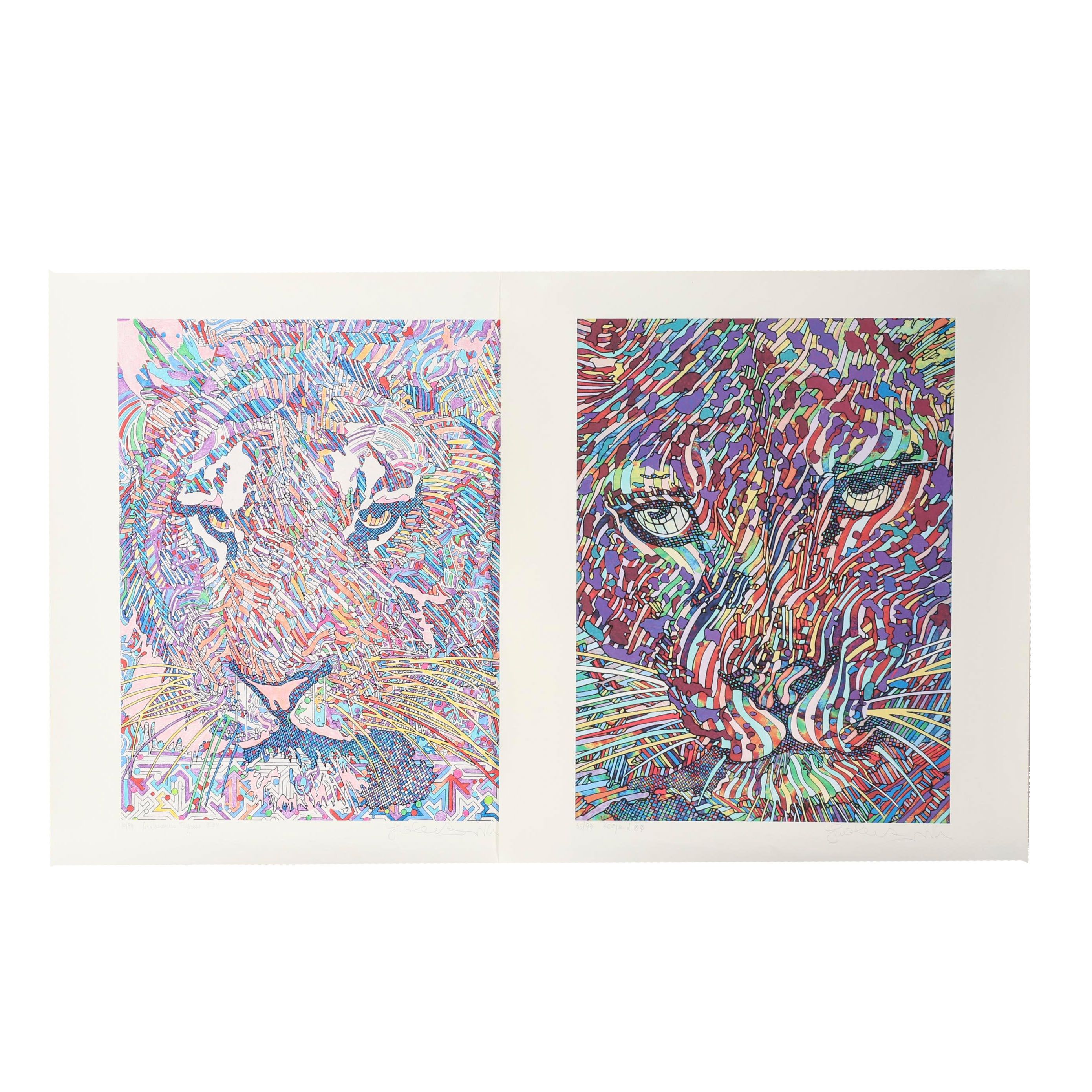 Guillaume Azoulay Giclees "Leopard" and "Arabesques Tigrees"