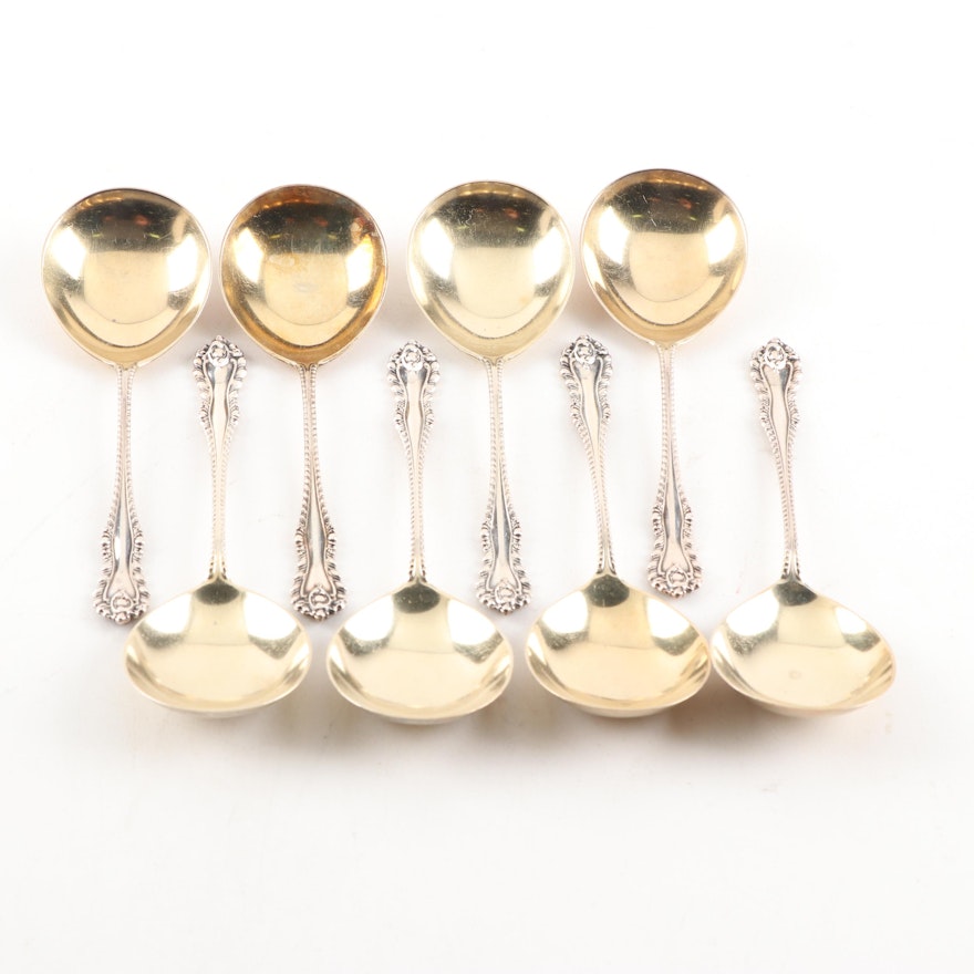 Dominick & Haff "Mazarin" Sterling Silver Large Sherbet Spoons, Circa 1892