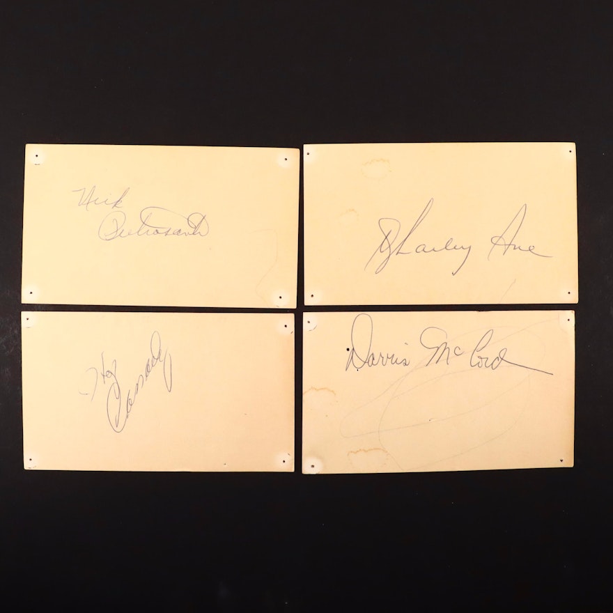 Detroit Lions Football Player Autographs, Late 1950s