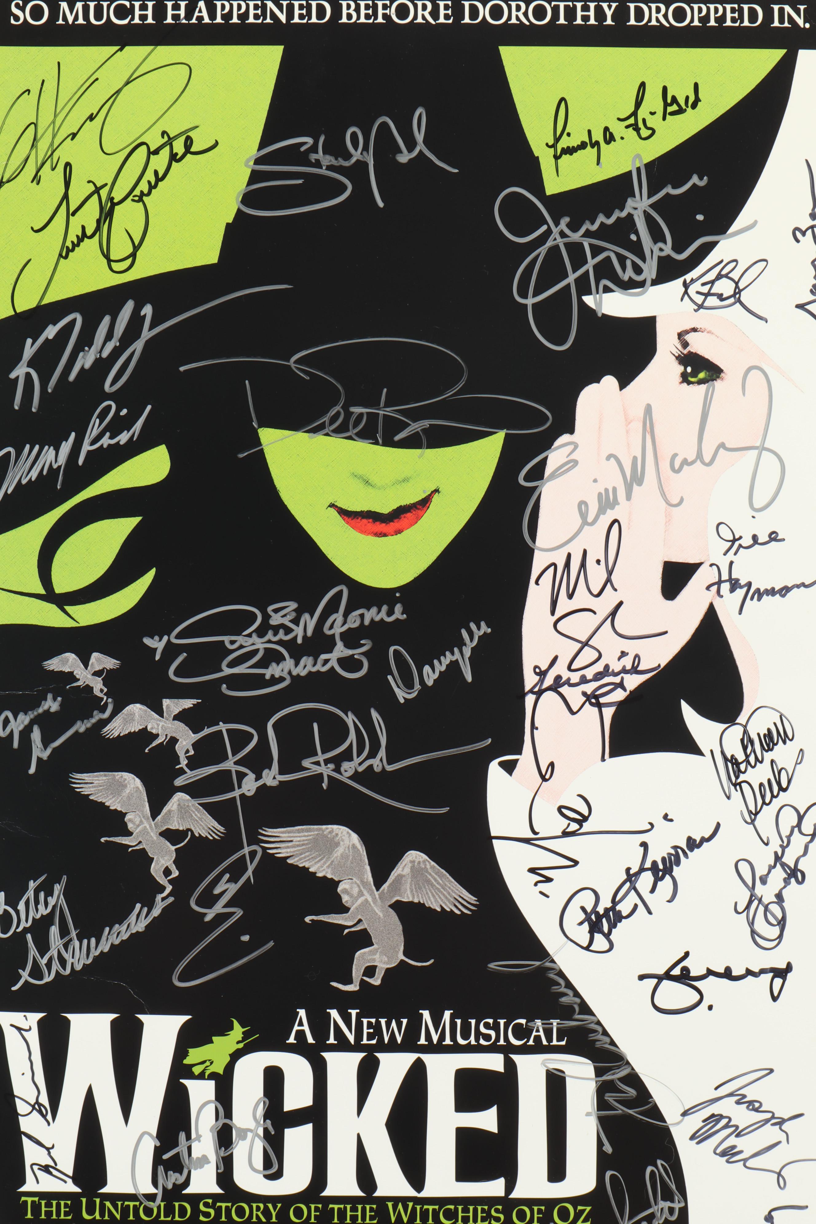Signed Promotional Musical Poster for "Wicked"