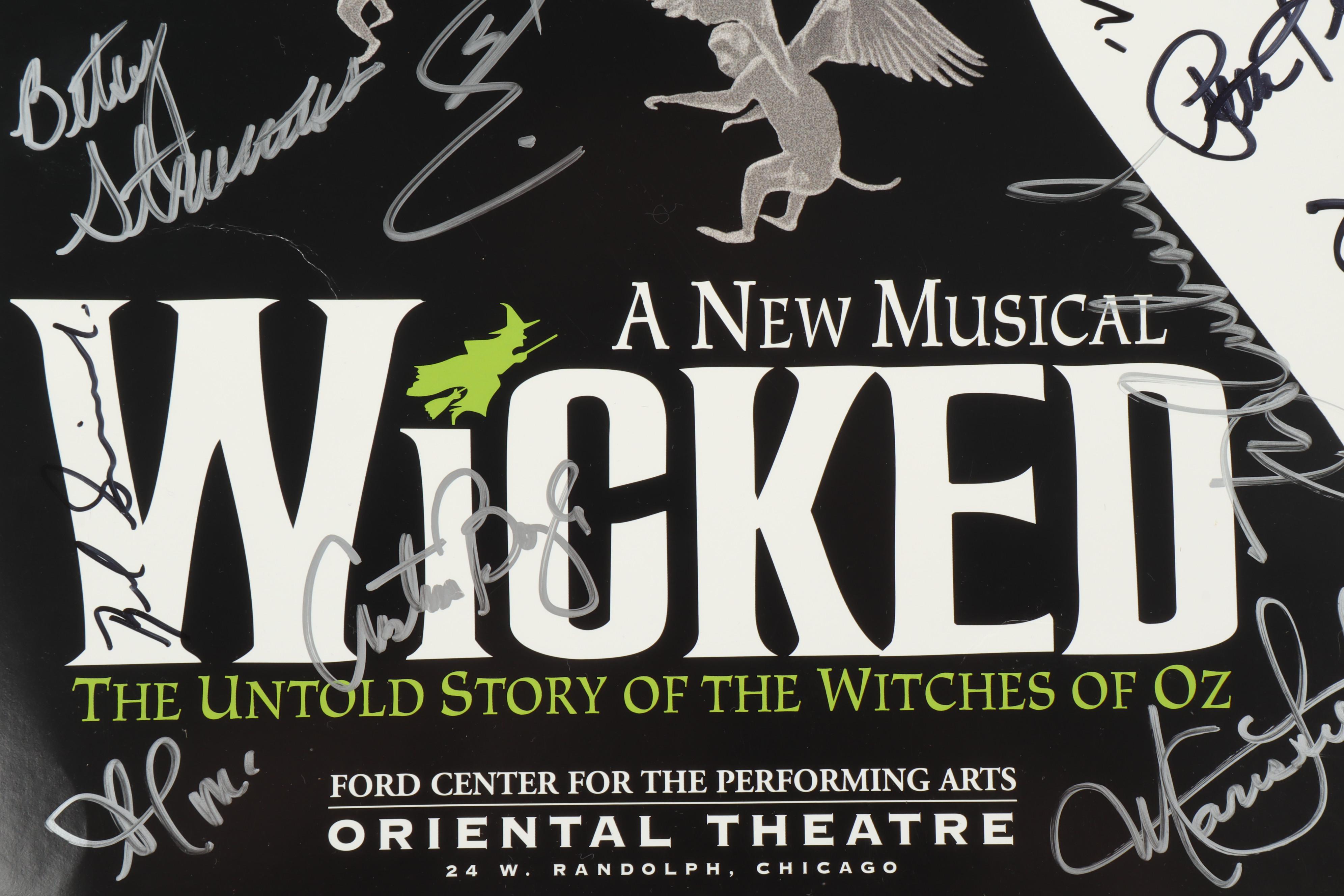Signed Promotional Musical Poster for "Wicked"
