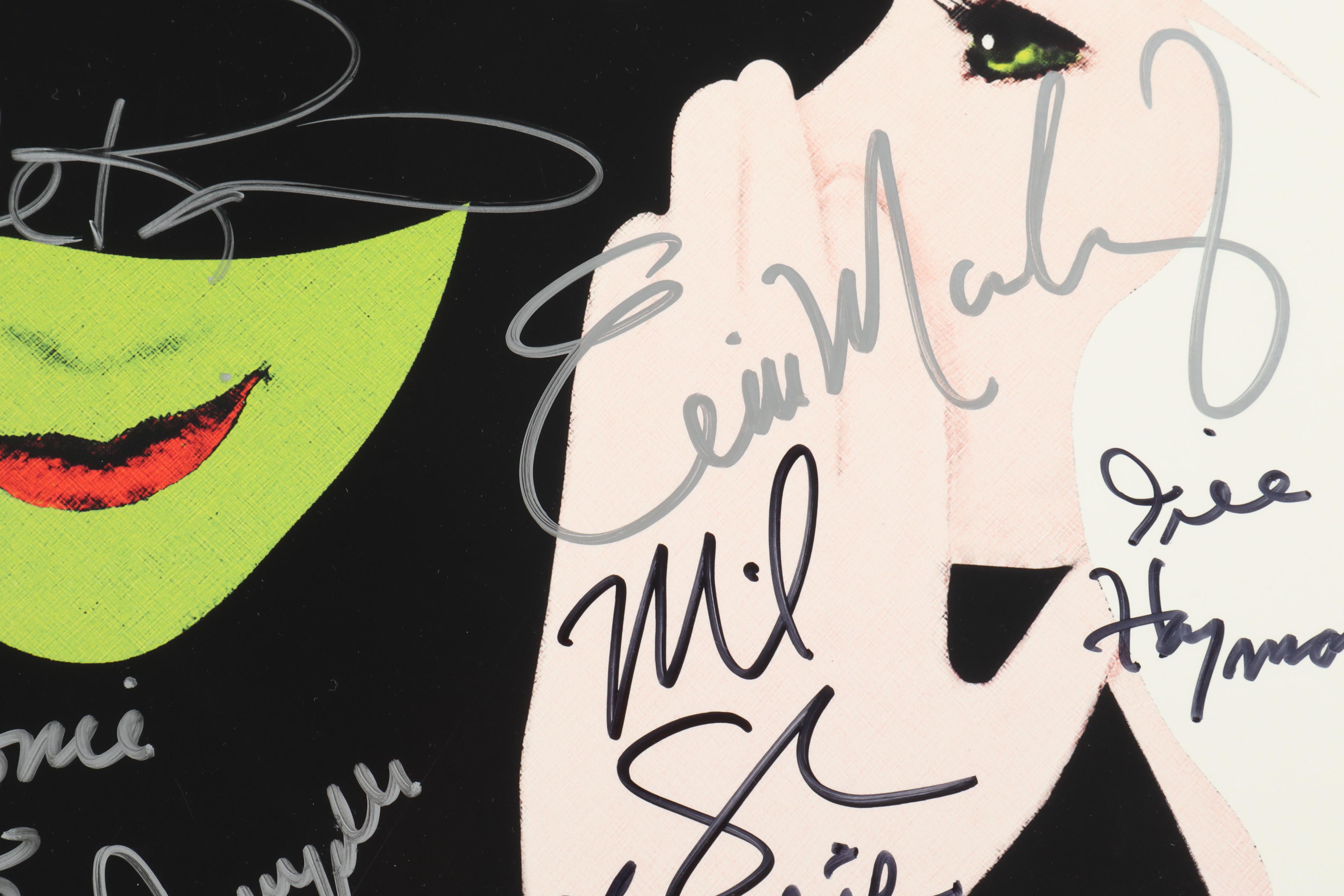 Signed Promotional Musical Poster for "Wicked"