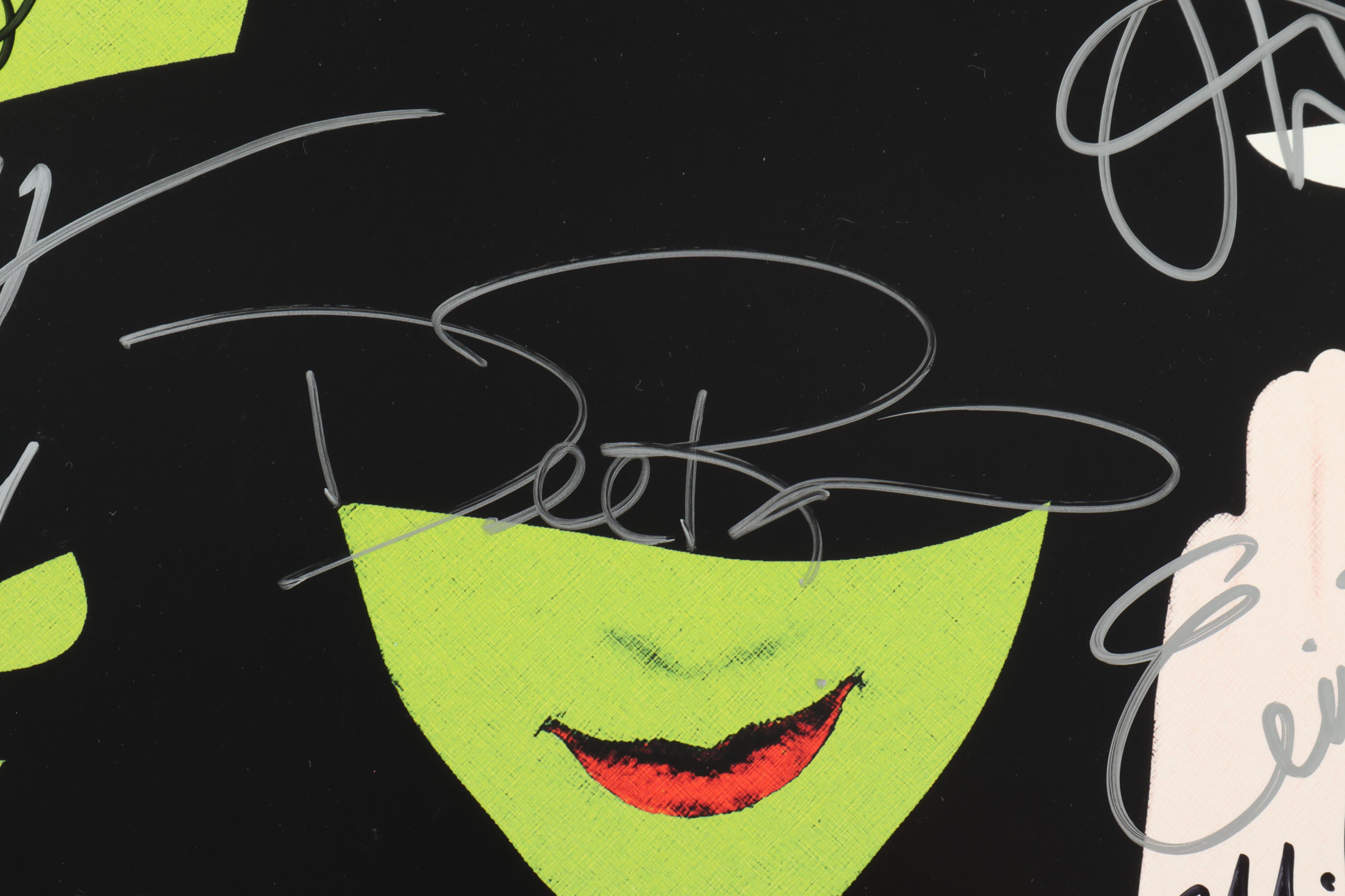 Signed Promotional Musical Poster for "Wicked"