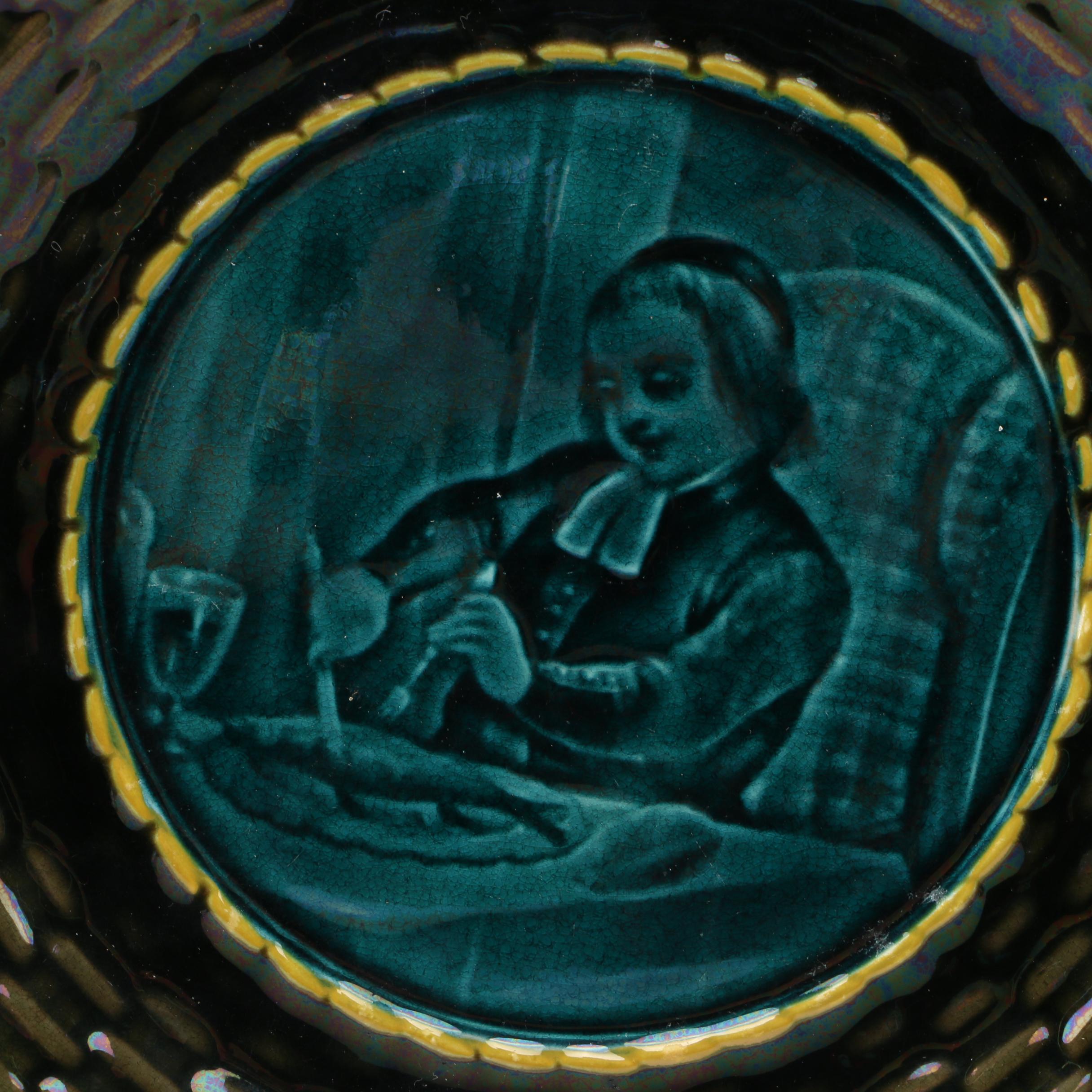 Wedgwood Majolica Reticulated Plates, 19th Century