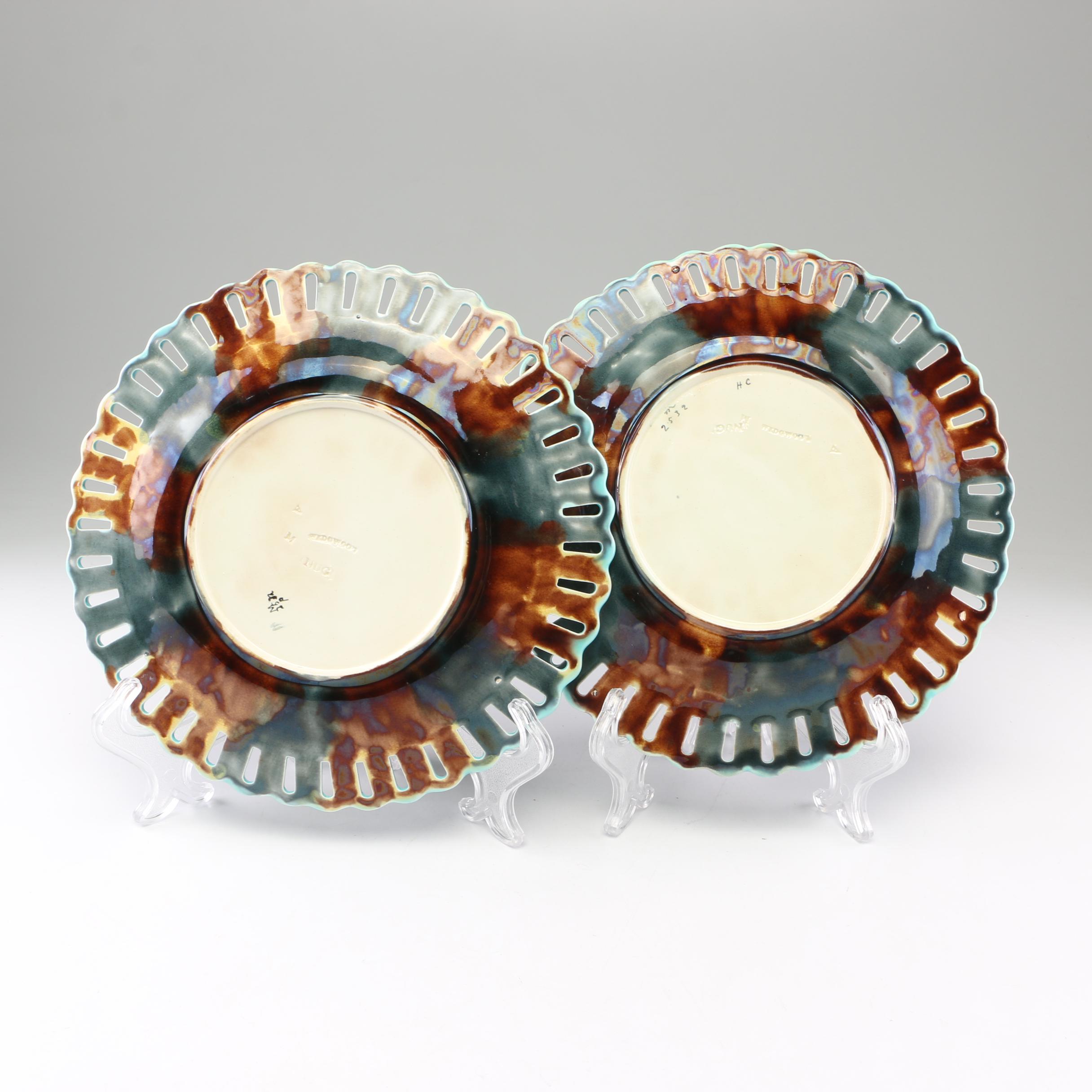 Wedgwood Majolica Reticulated Plates, 19th Century