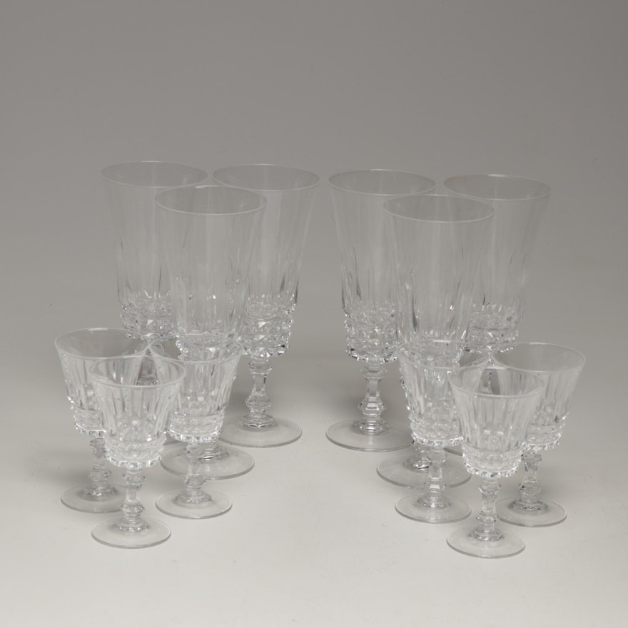 Cristal D'Arques-Durand "Tuilleries Villandry" Champagne Flutes and Cordials