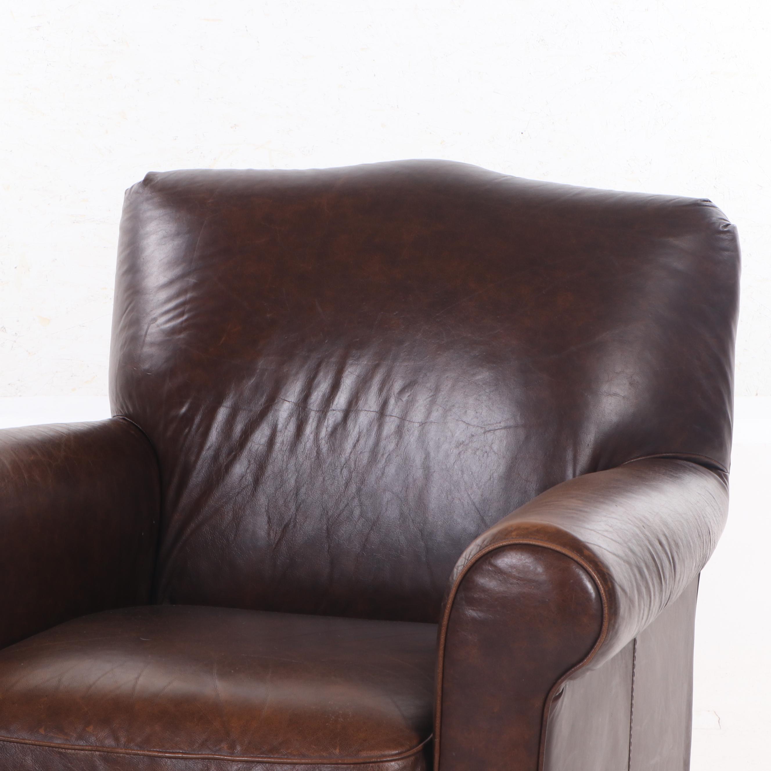 Contemporary Modern Leather Armchair