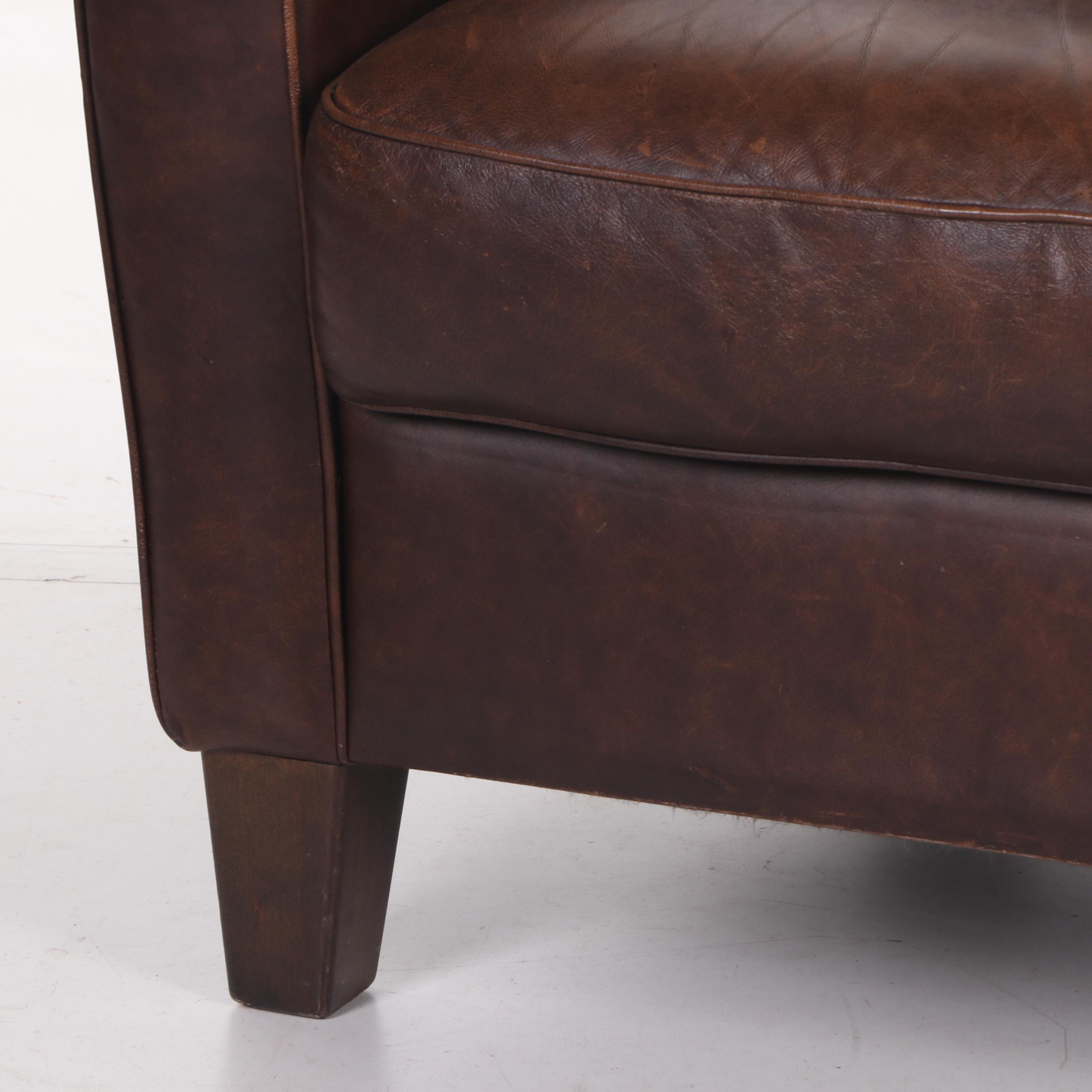 Contemporary Modern Leather Armchair