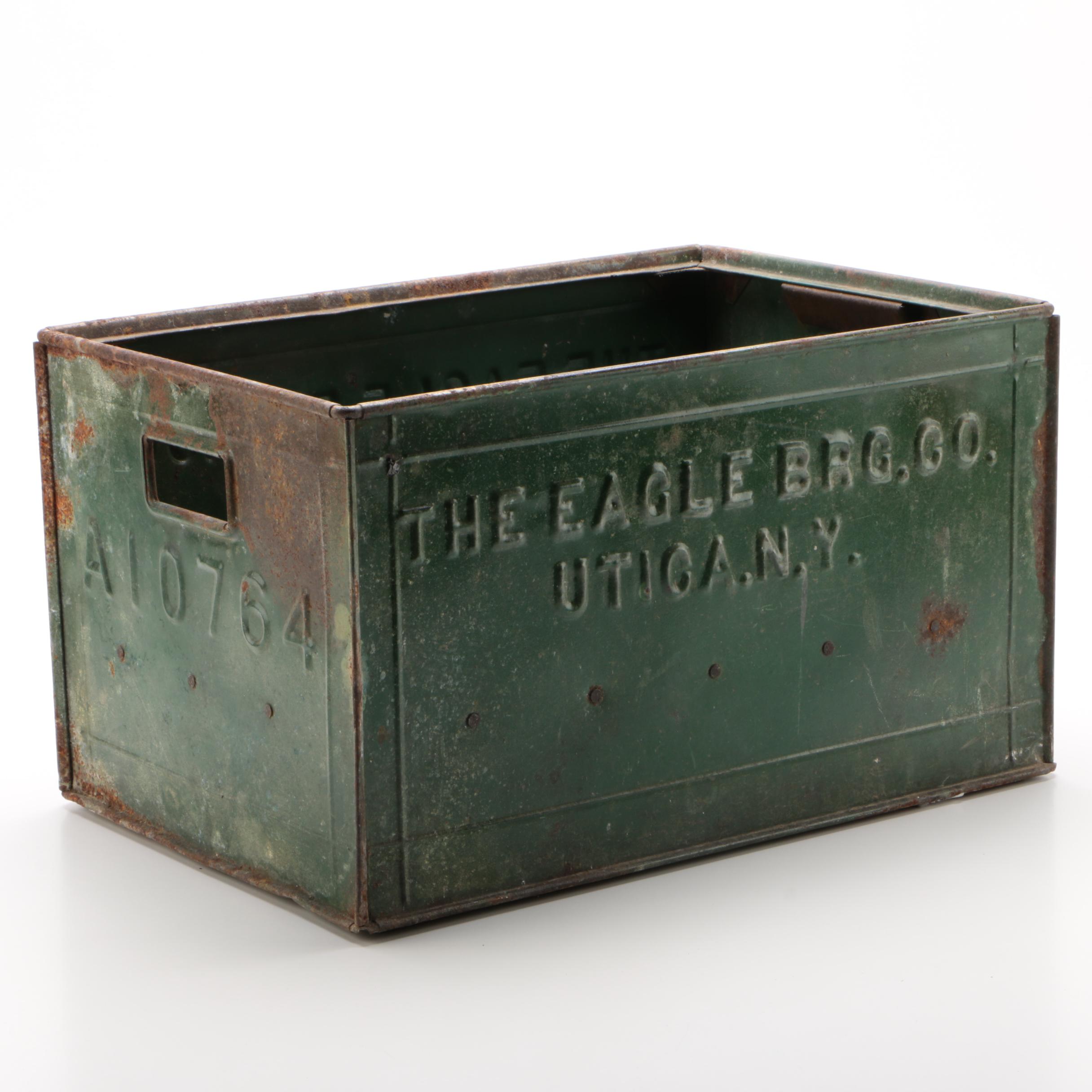 Steel Beer Bottle Crate for The Eagle Brewing Company, Circa 1940