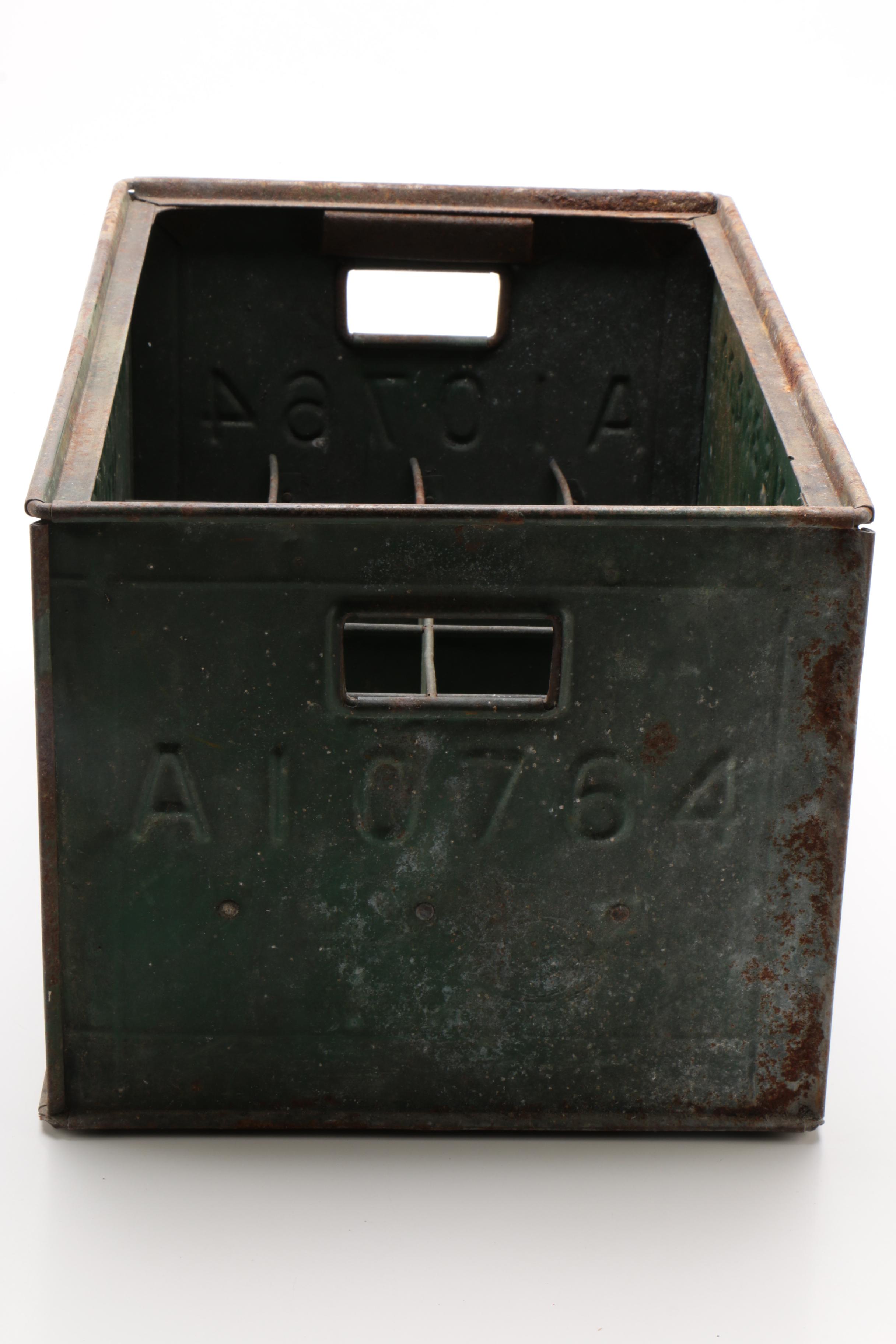 Steel Beer Bottle Crate for The Eagle Brewing Company, Circa 1940