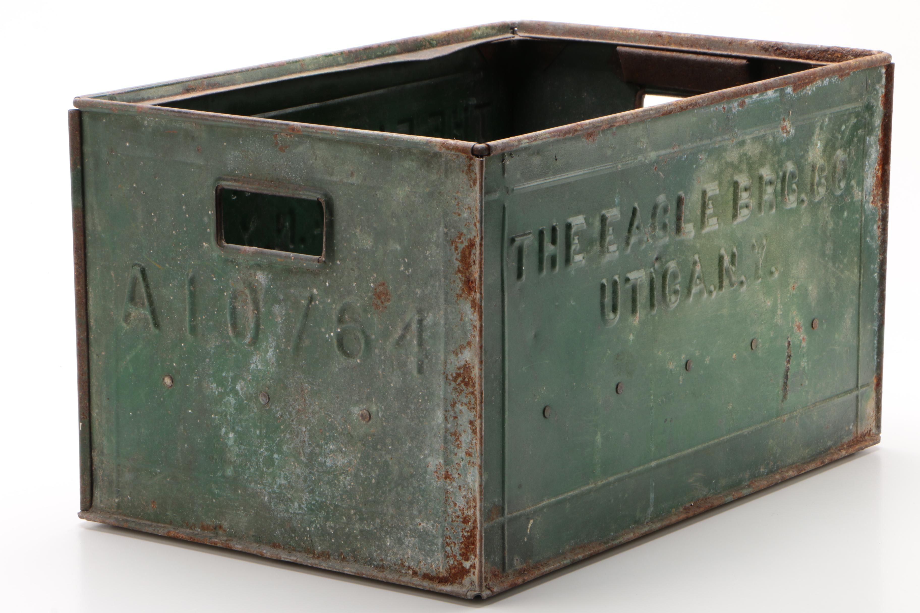 Steel Beer Bottle Crate for The Eagle Brewing Company, Circa 1940
