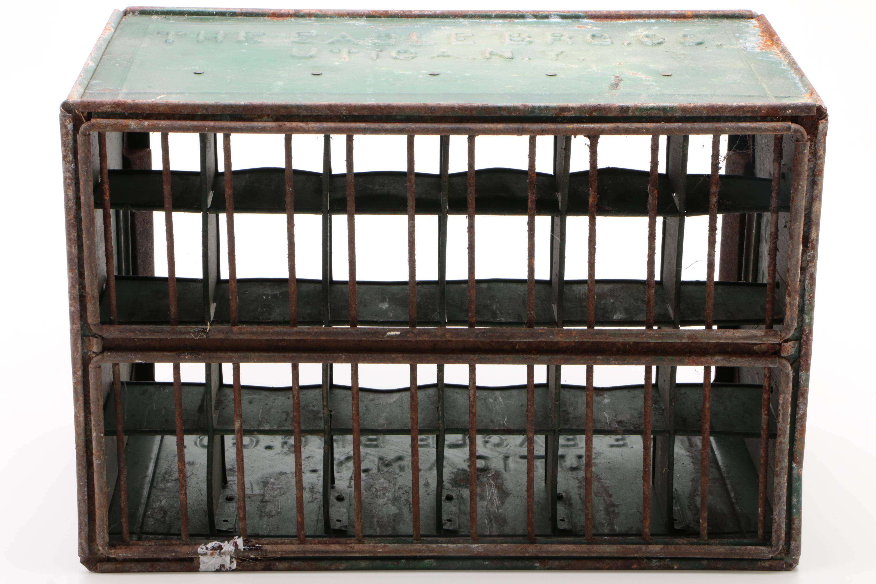 Steel Beer Bottle Crate for The Eagle Brewing Company, Circa 1940